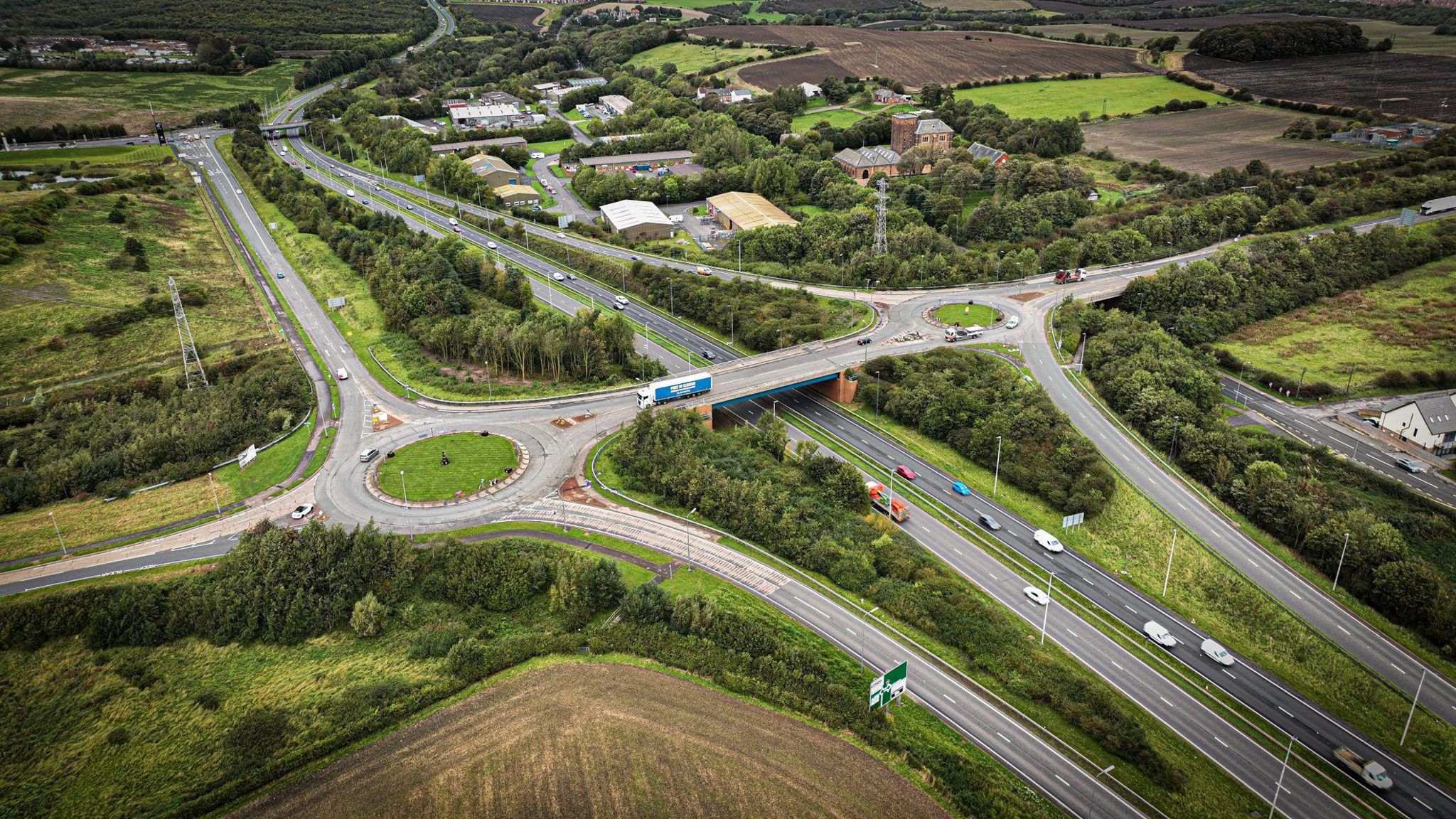 Improvement works at the A19/A182 junction will support the expansion of a nearby business park