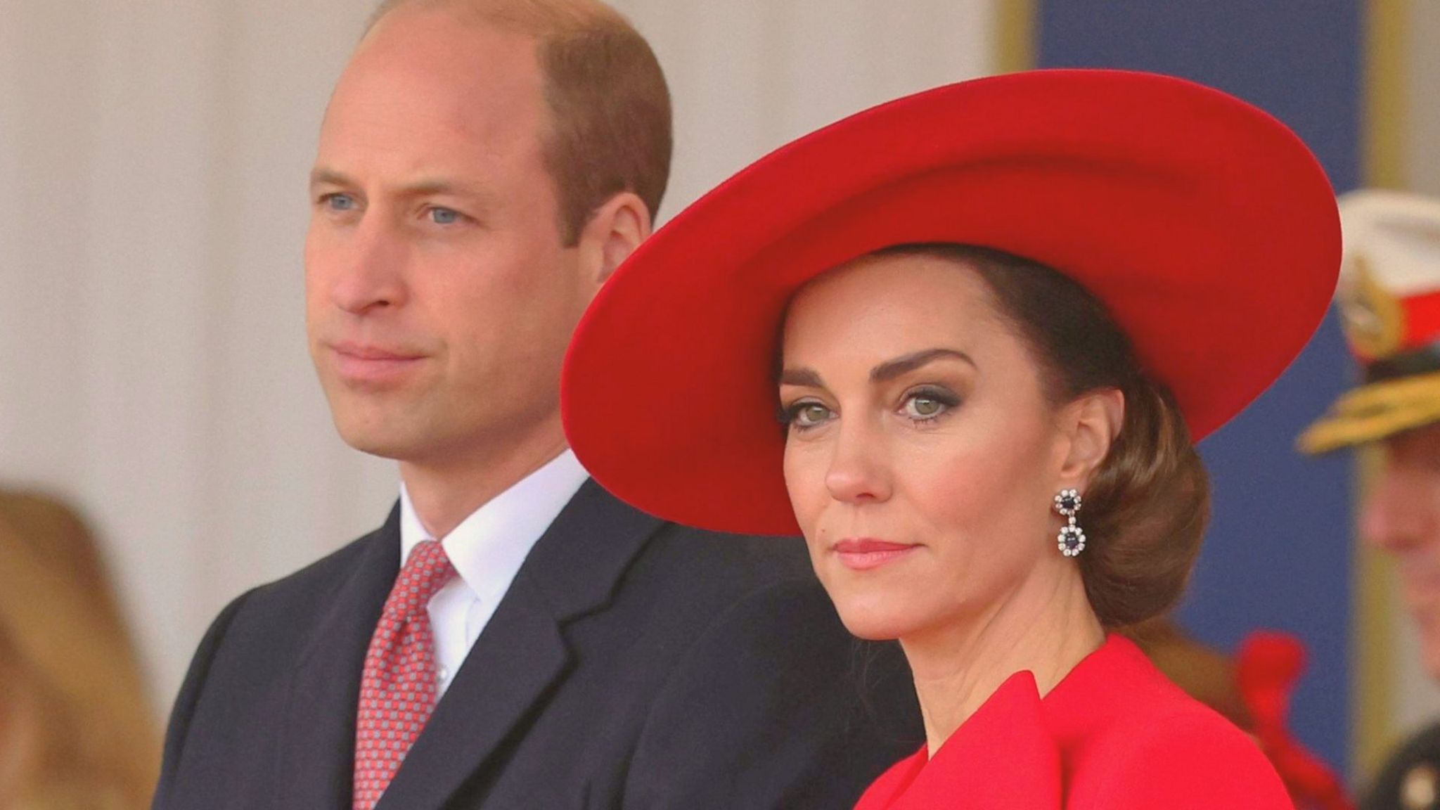 Prince William, Prince of Wales and Catherine, Princess of Wales, seen on 21 November 2023
