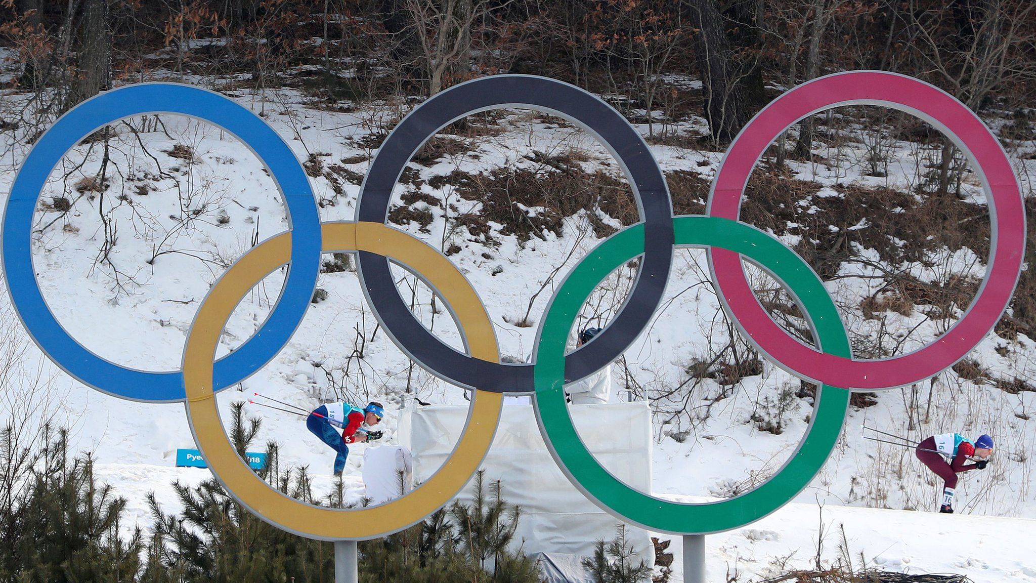 Olympic rings at Pyeongchang 2018