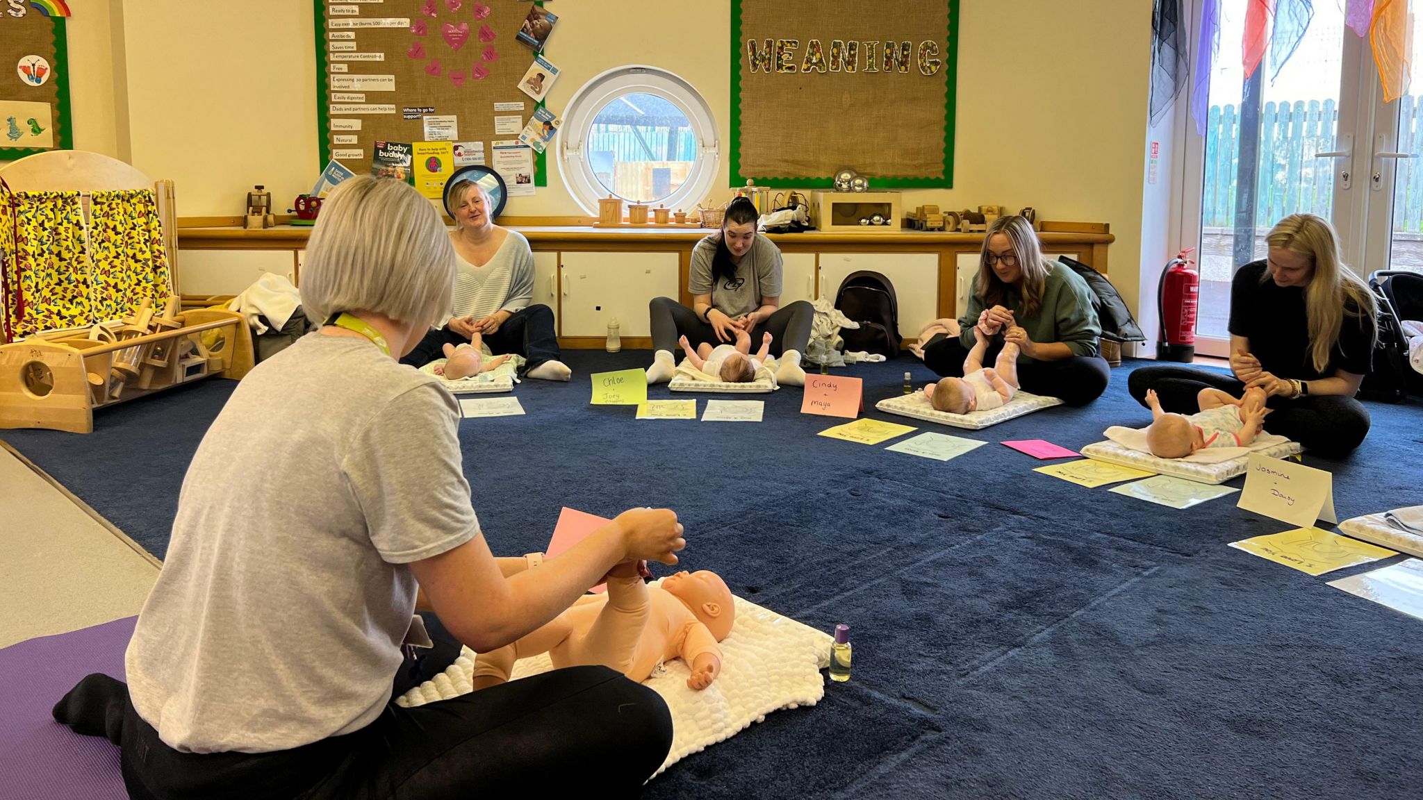 A Cumberland Council baby massage class