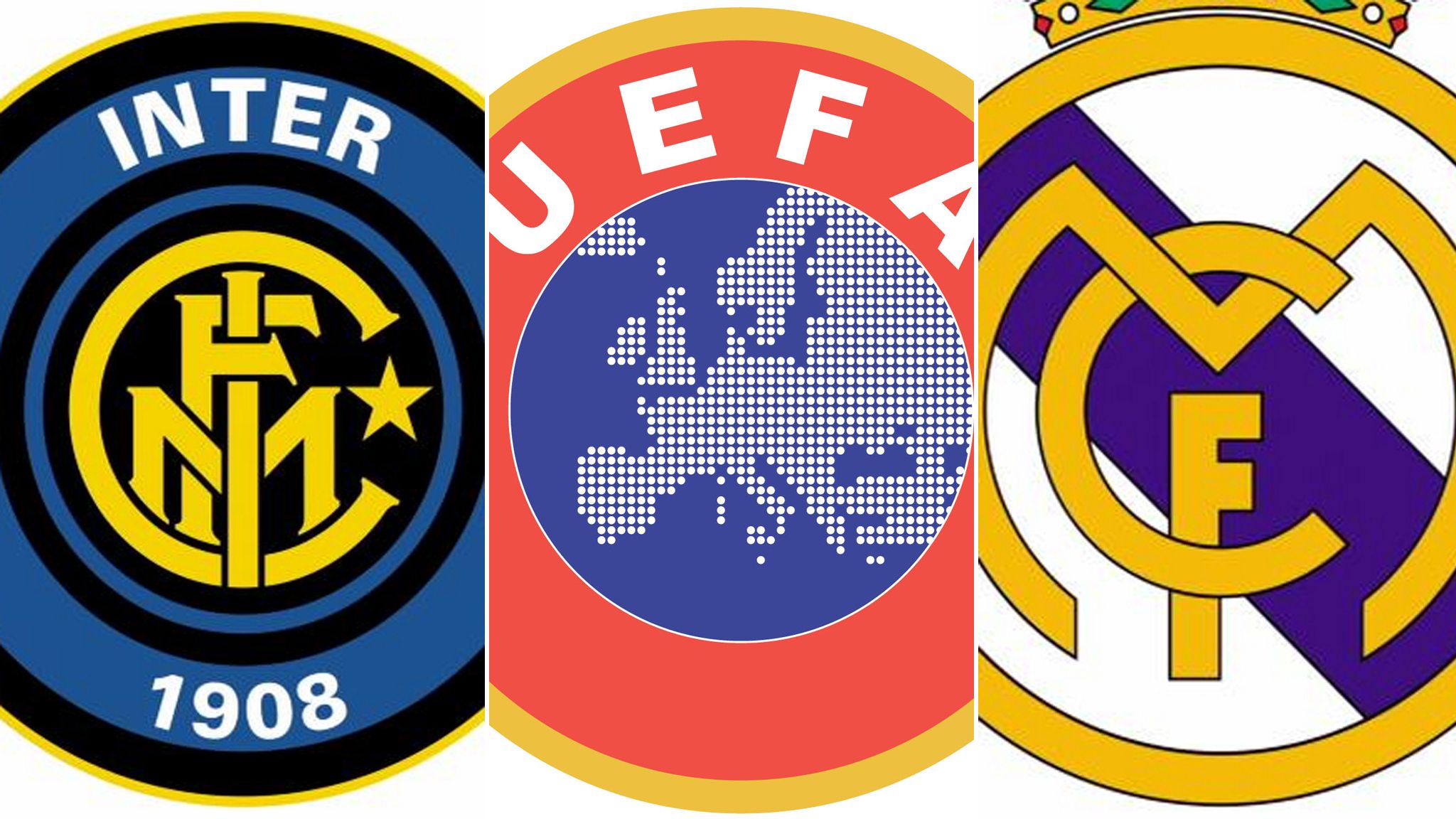 Inter, UEFA & Real Madrid logos