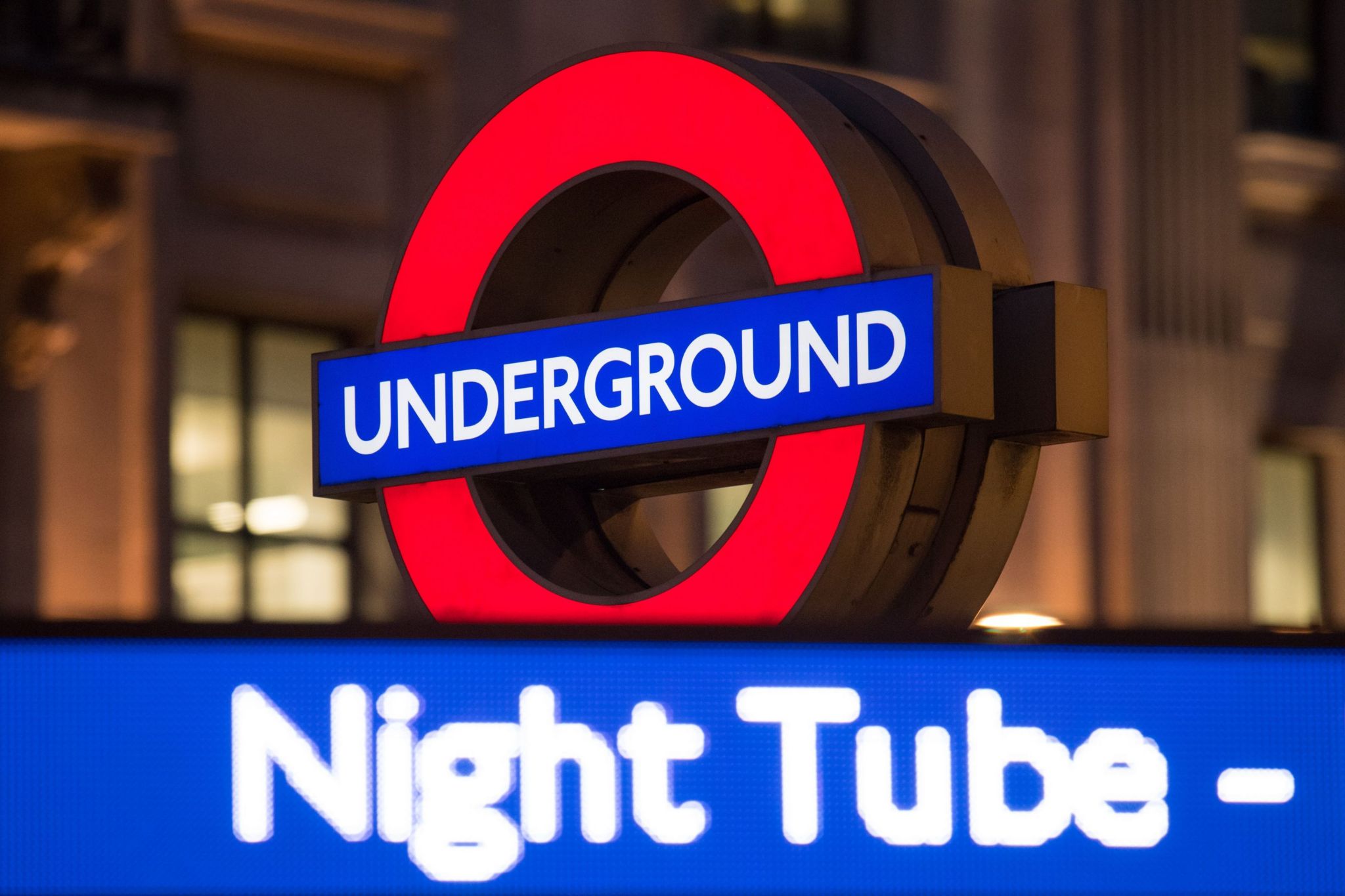 Night Tube sign