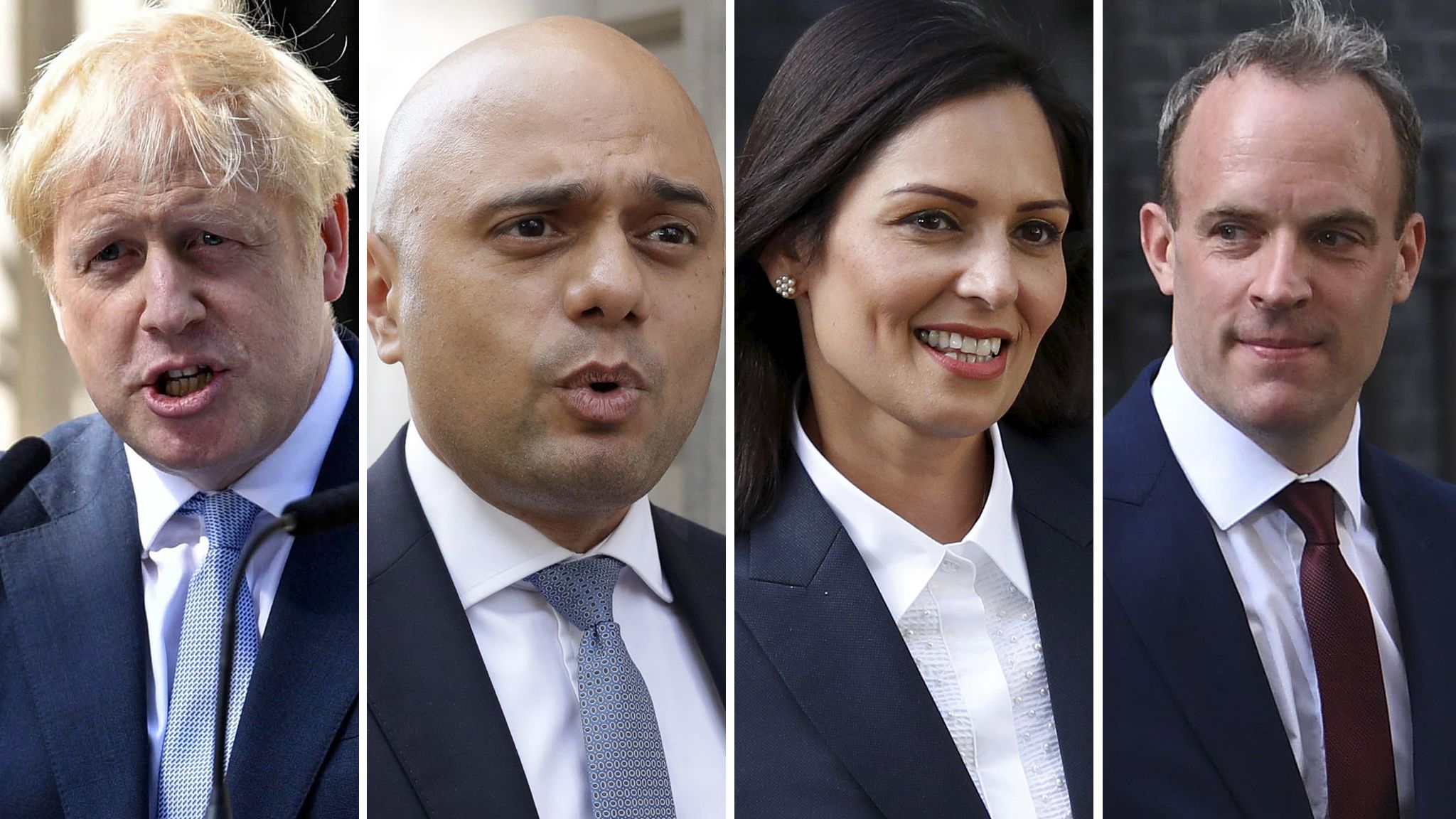 Boris Johnson, Sajid Javid, Priti Patel, Dominic Rabb