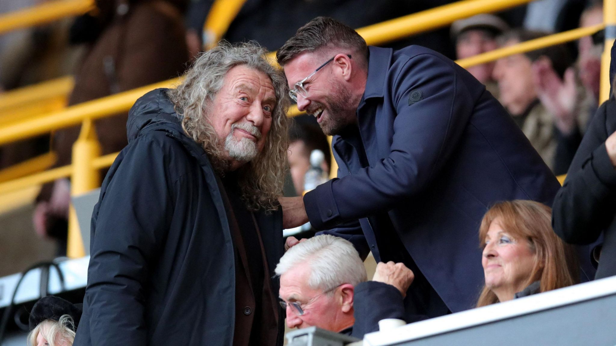Robert Plant at a match in Wolverhampton