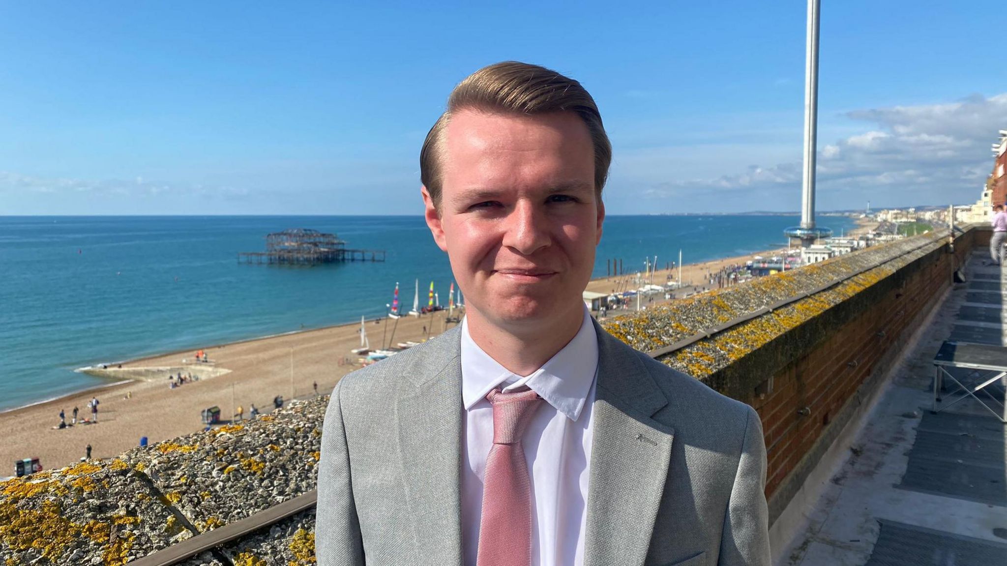 Josh Reynolds on stage at Lib Dem conference