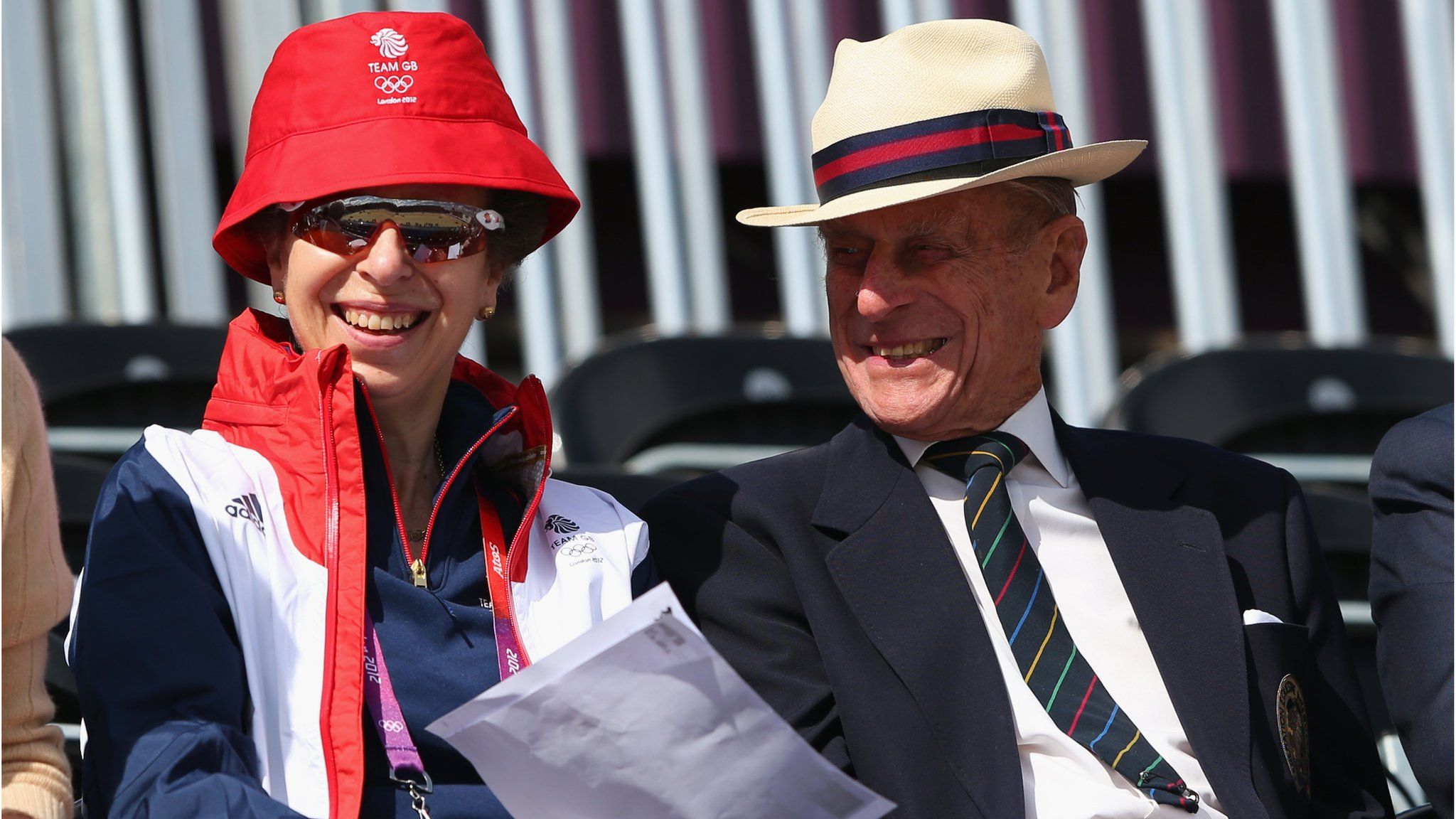 Princess Anne and the Duke of Edinburgh at the London 2012 Olympic Games