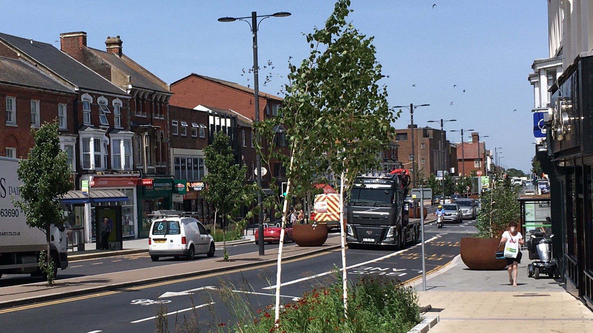 Renovated Dunstable High Street, in Bedfordshire