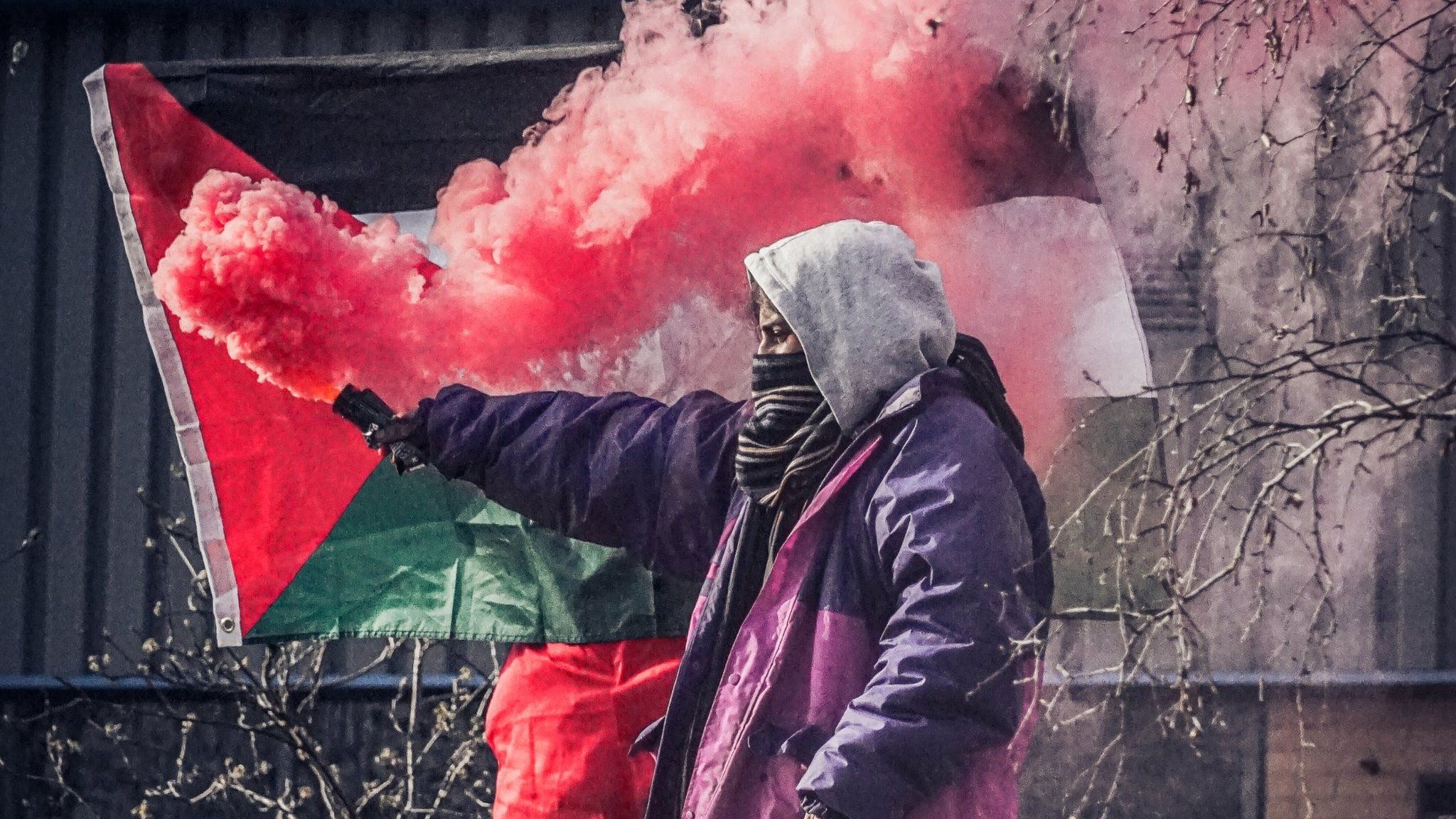 Pro-Palestinian Leicester drone factory protest in March 2022