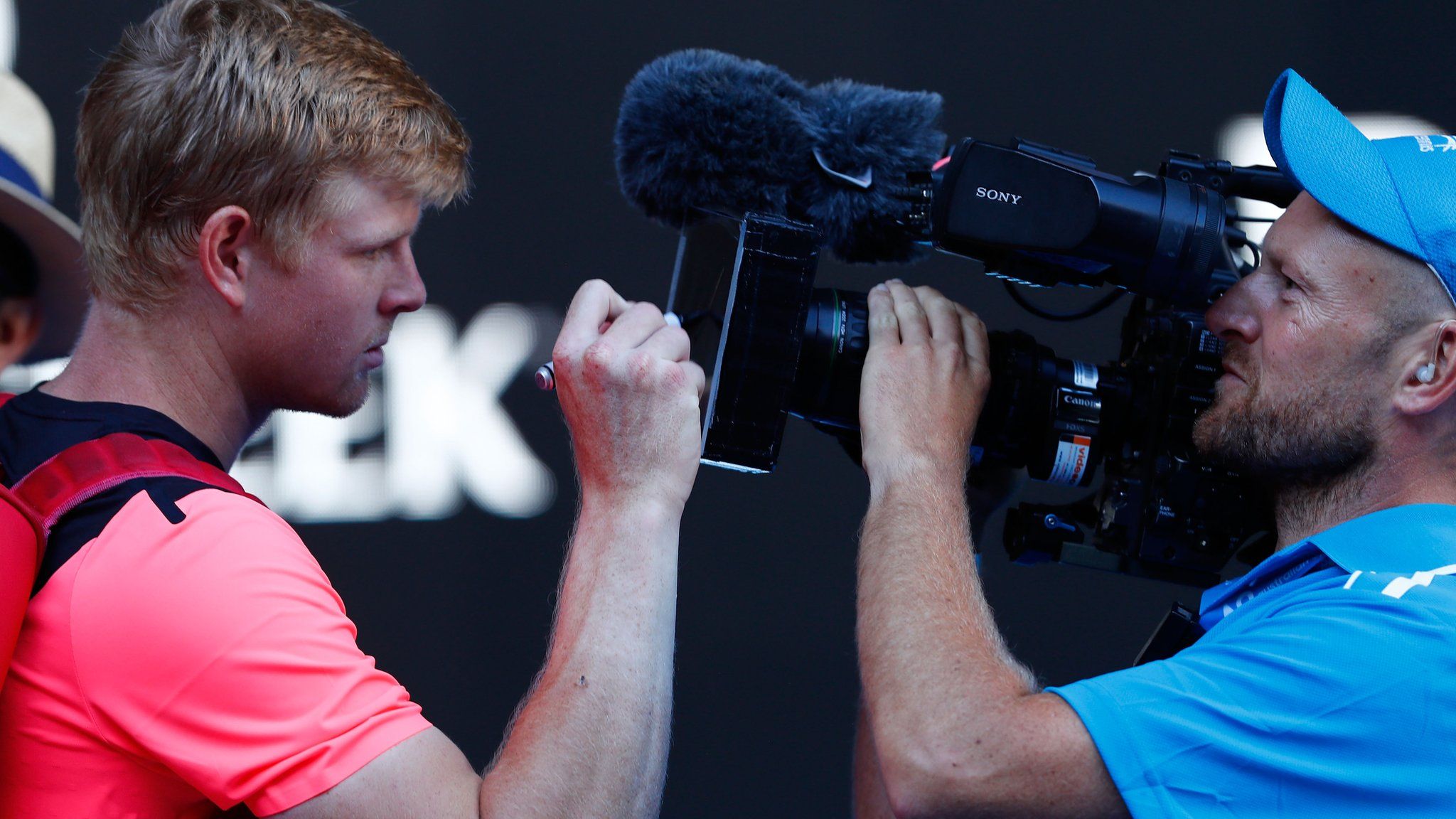 Kyle Edmund celebrates after reaching the semi-finals of the Australian Open