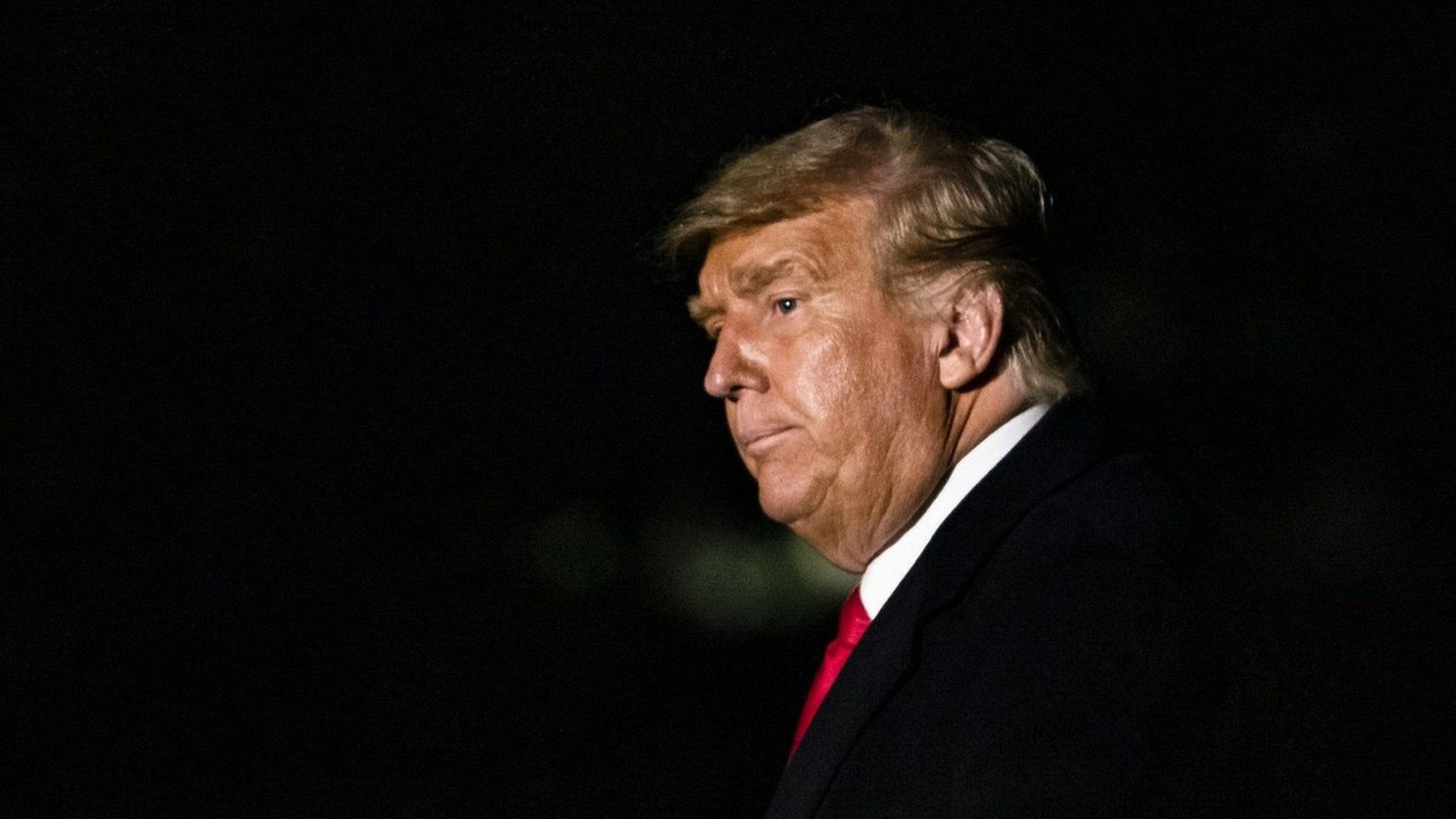 President Donald Trump at the White House on 19 October