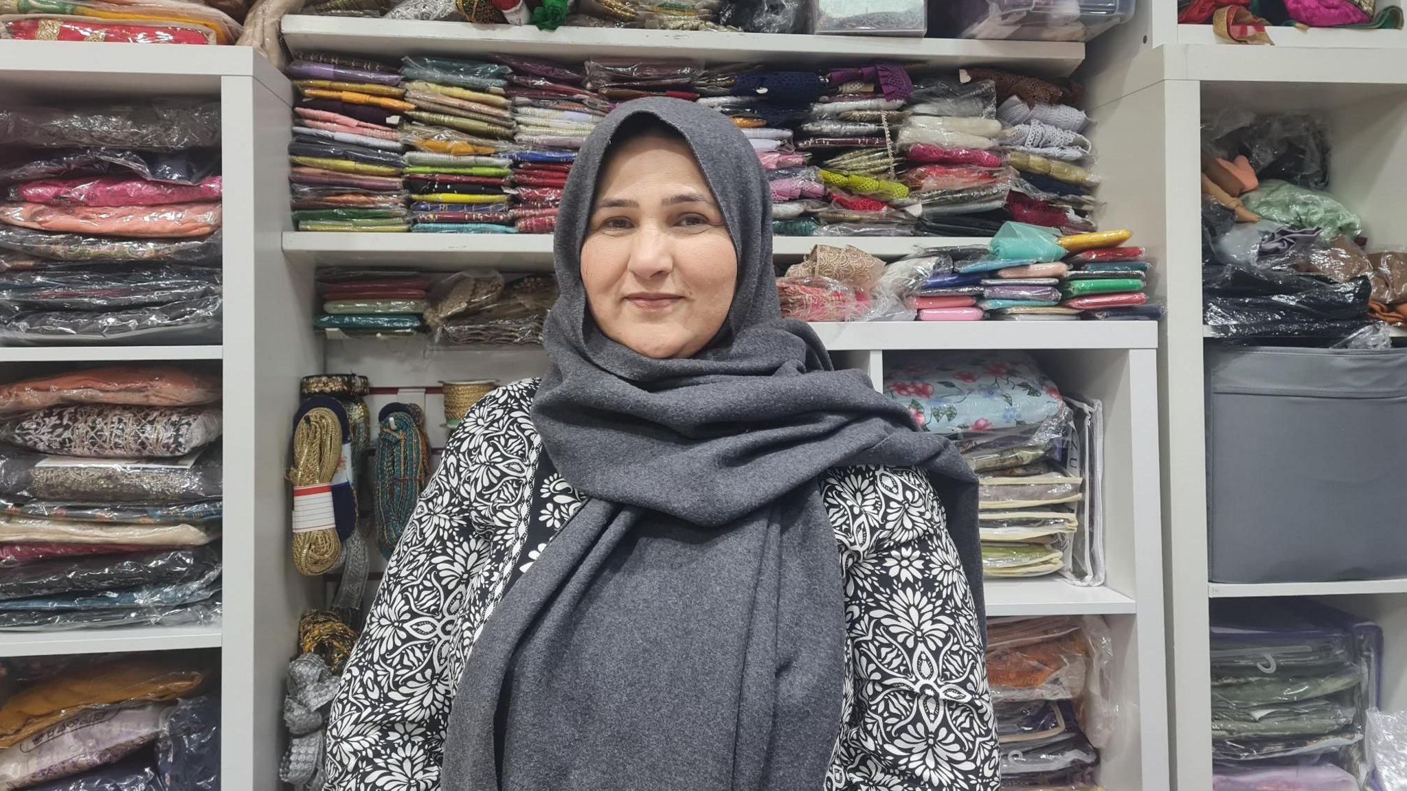 Saima Mhamood in her shop