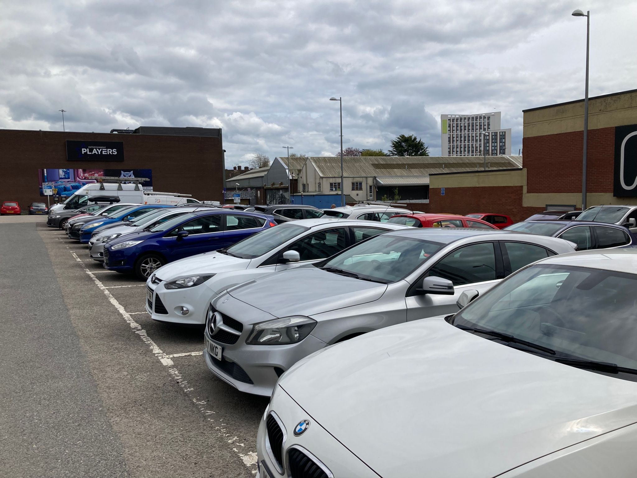 Cars parked in Coventry city car parks
