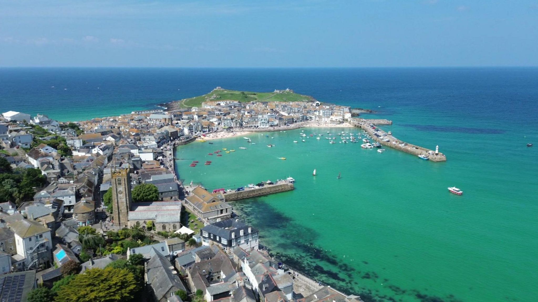Shot from above St Ives