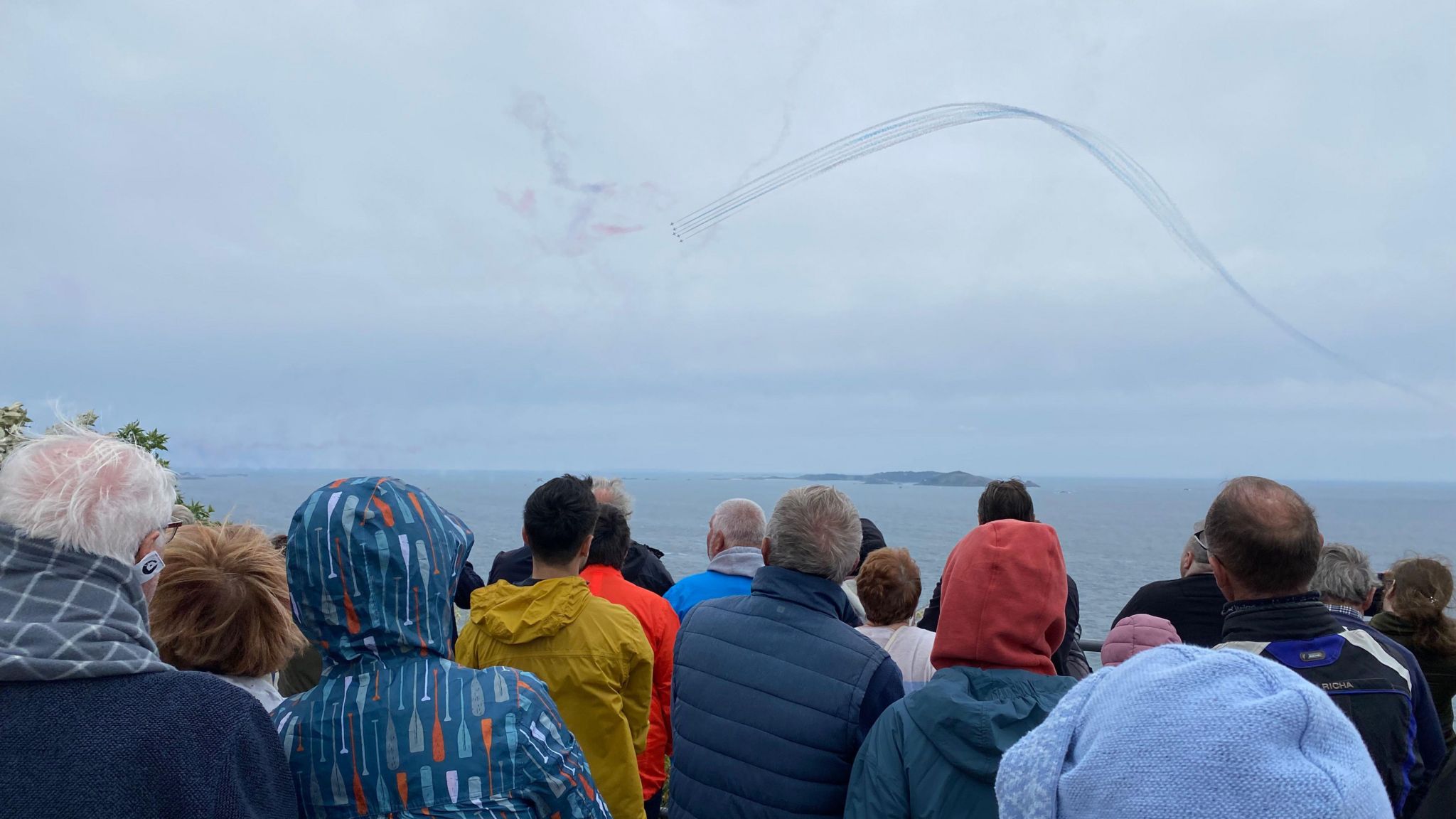Image shows crowds watching the display