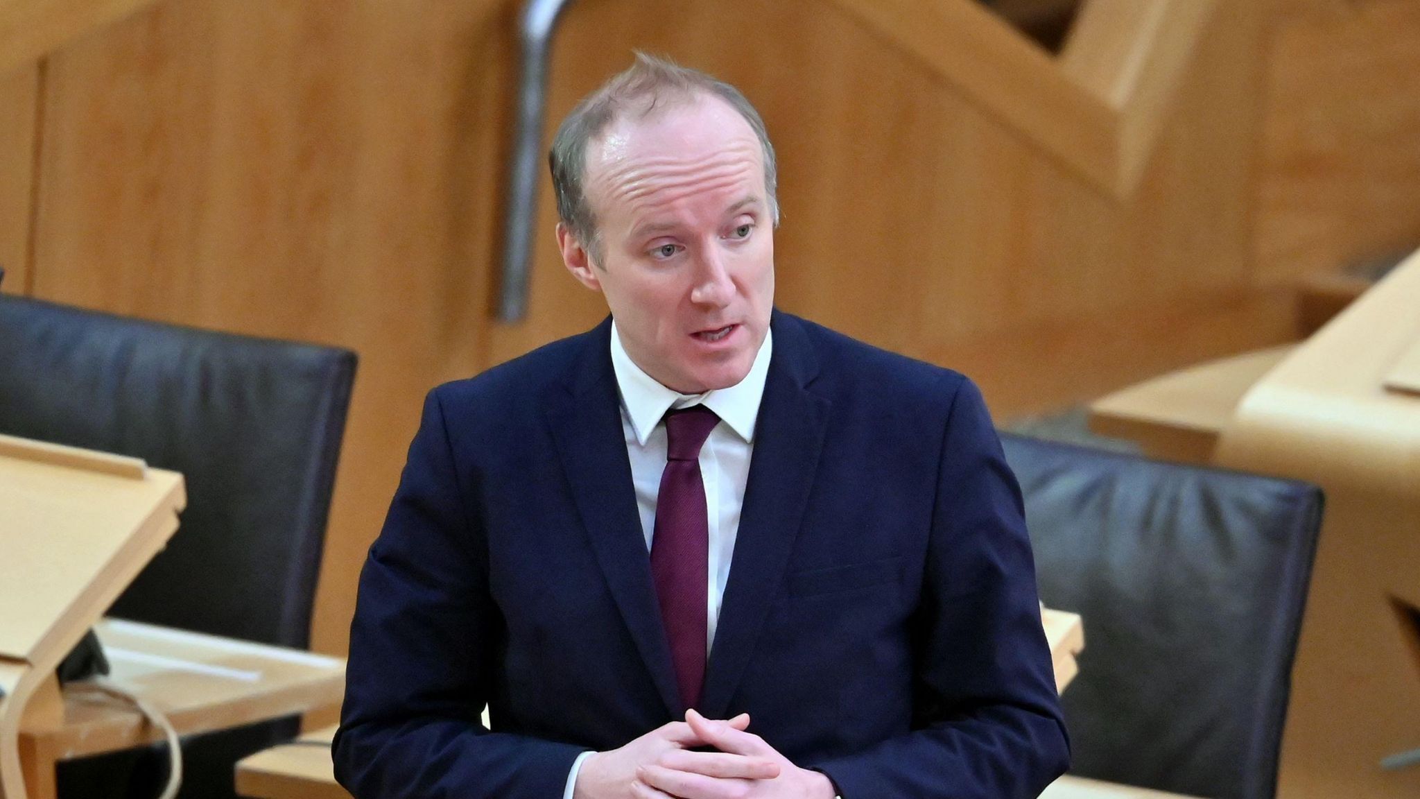 Michael Marra speaking in Holyrood