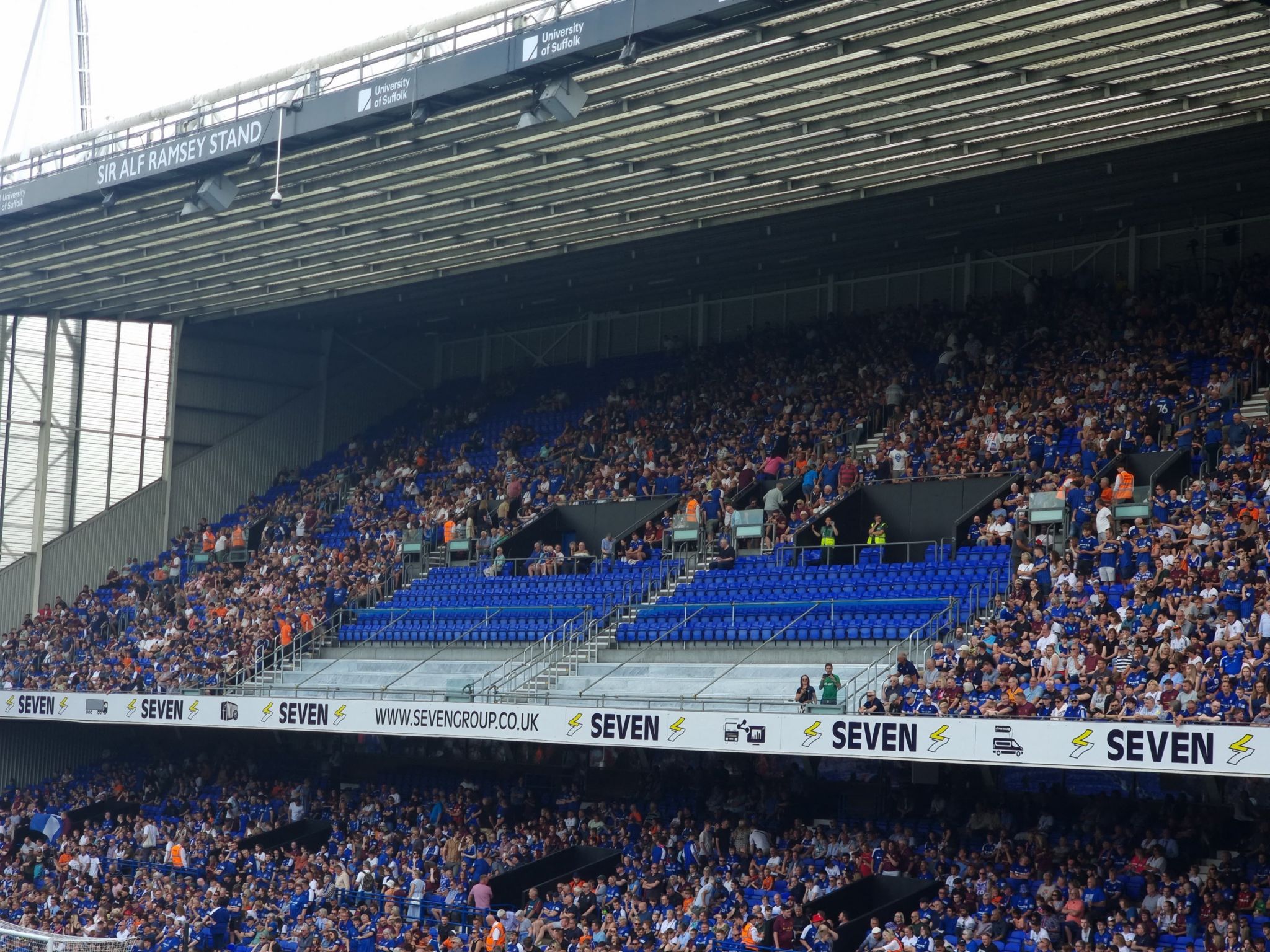 The Sir Alf Ramsey stand at Portman Road