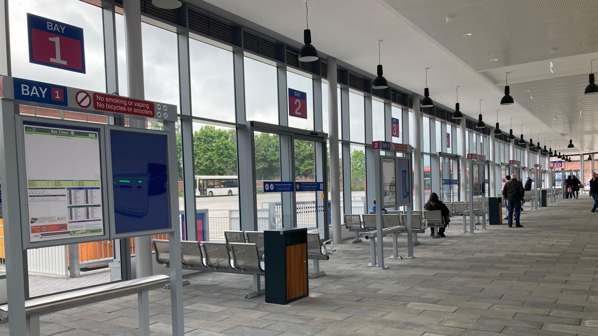 Inside the new bus station