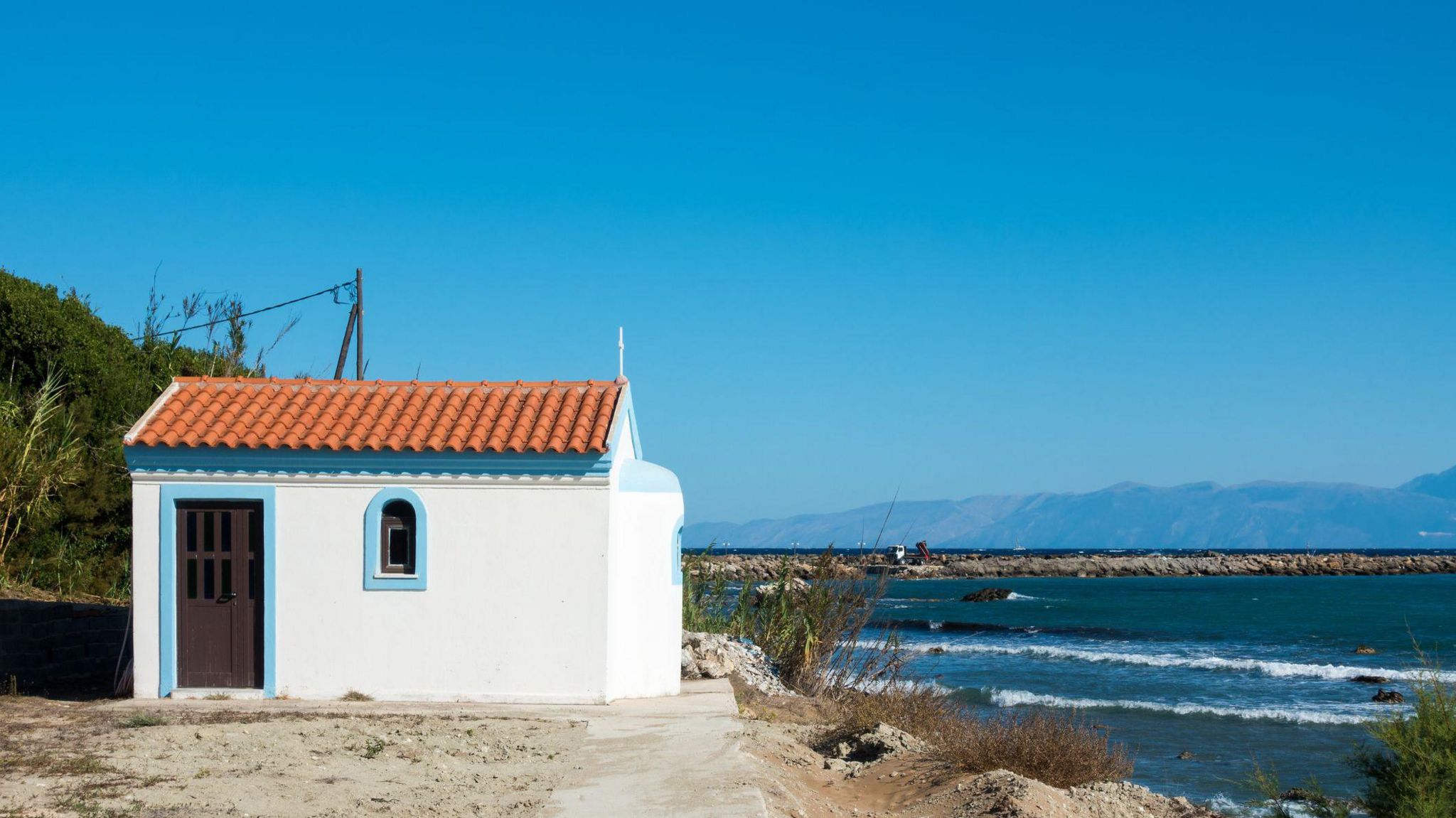 A small church on the Greek island of Mathraki
