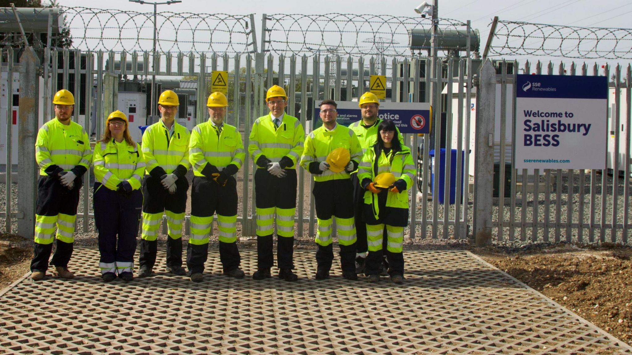 John Glen with staff at the new site in Salisbury