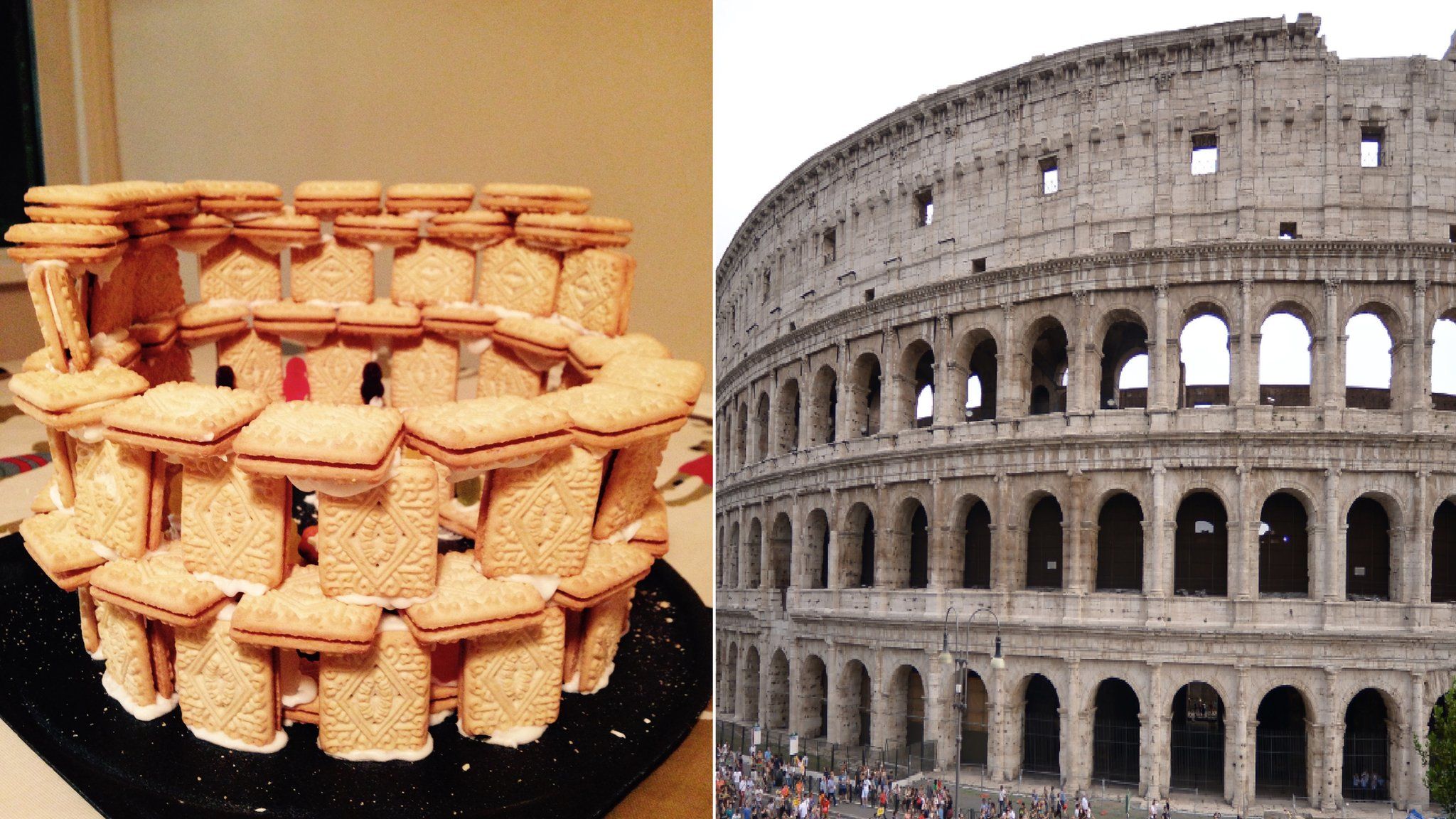colosseum and biscuit model