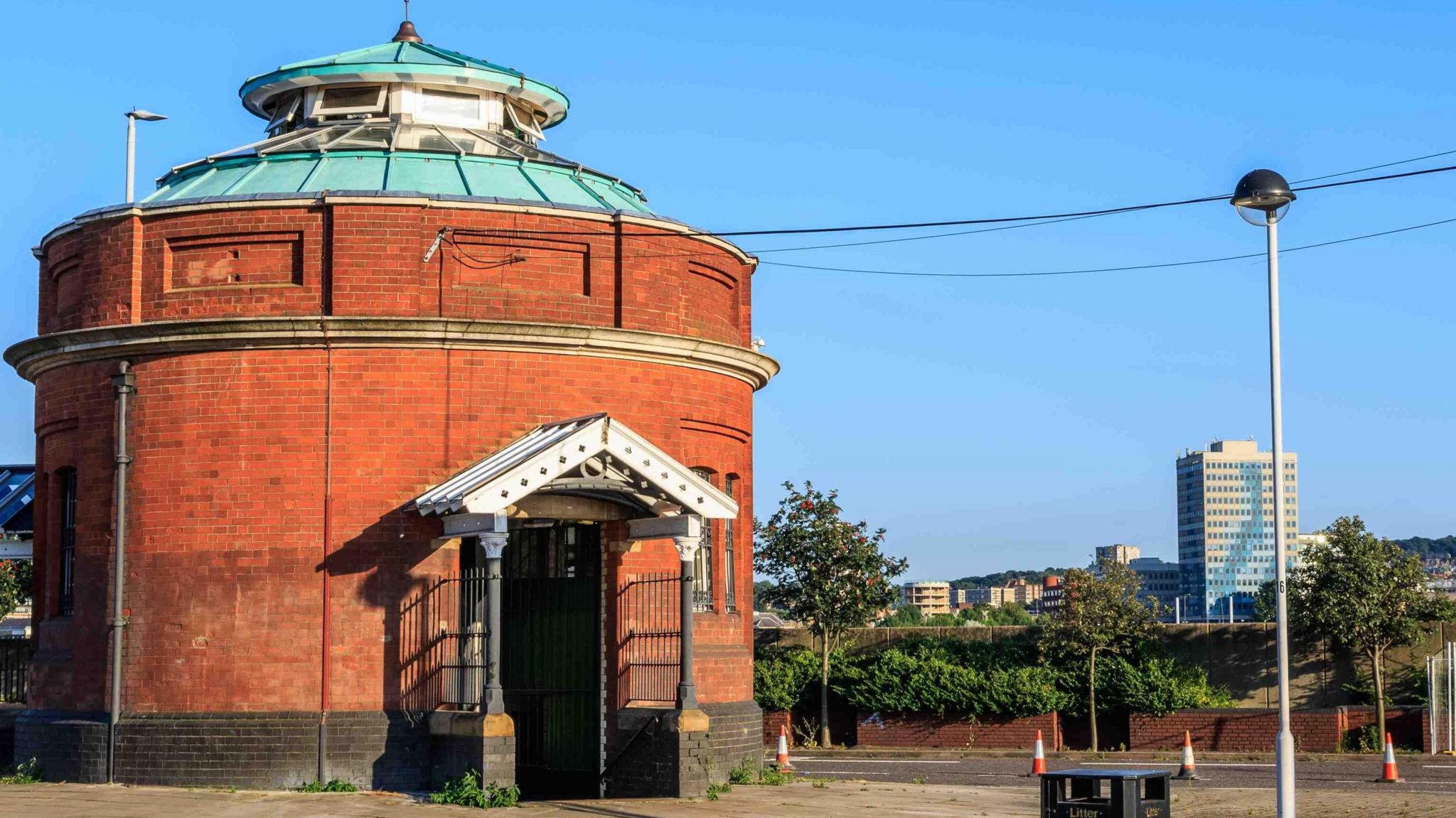 The northern entrance to the Woolwich foot tunnel