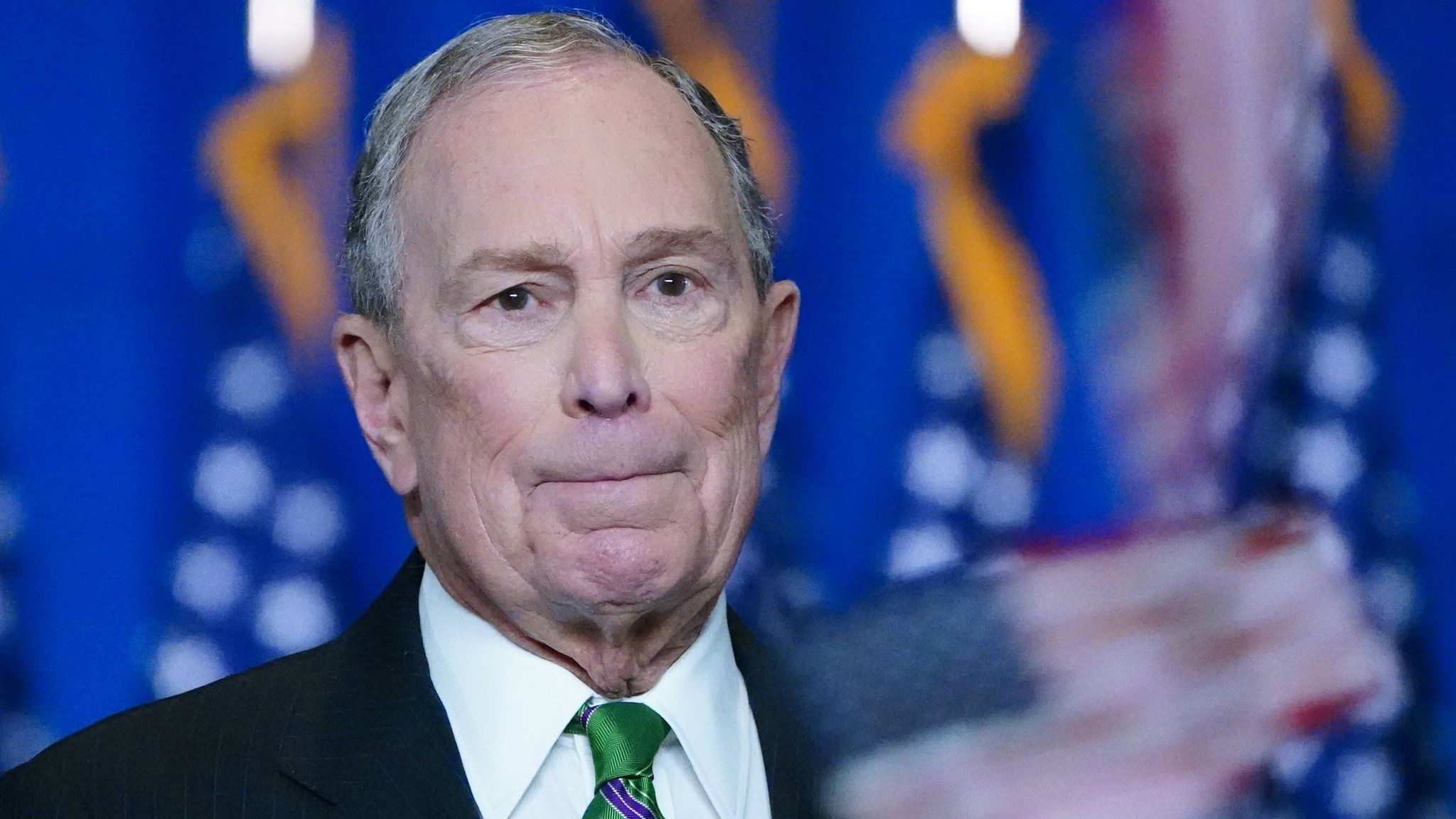 Mike Bloomberg ends his campaign for president in Manhattan
