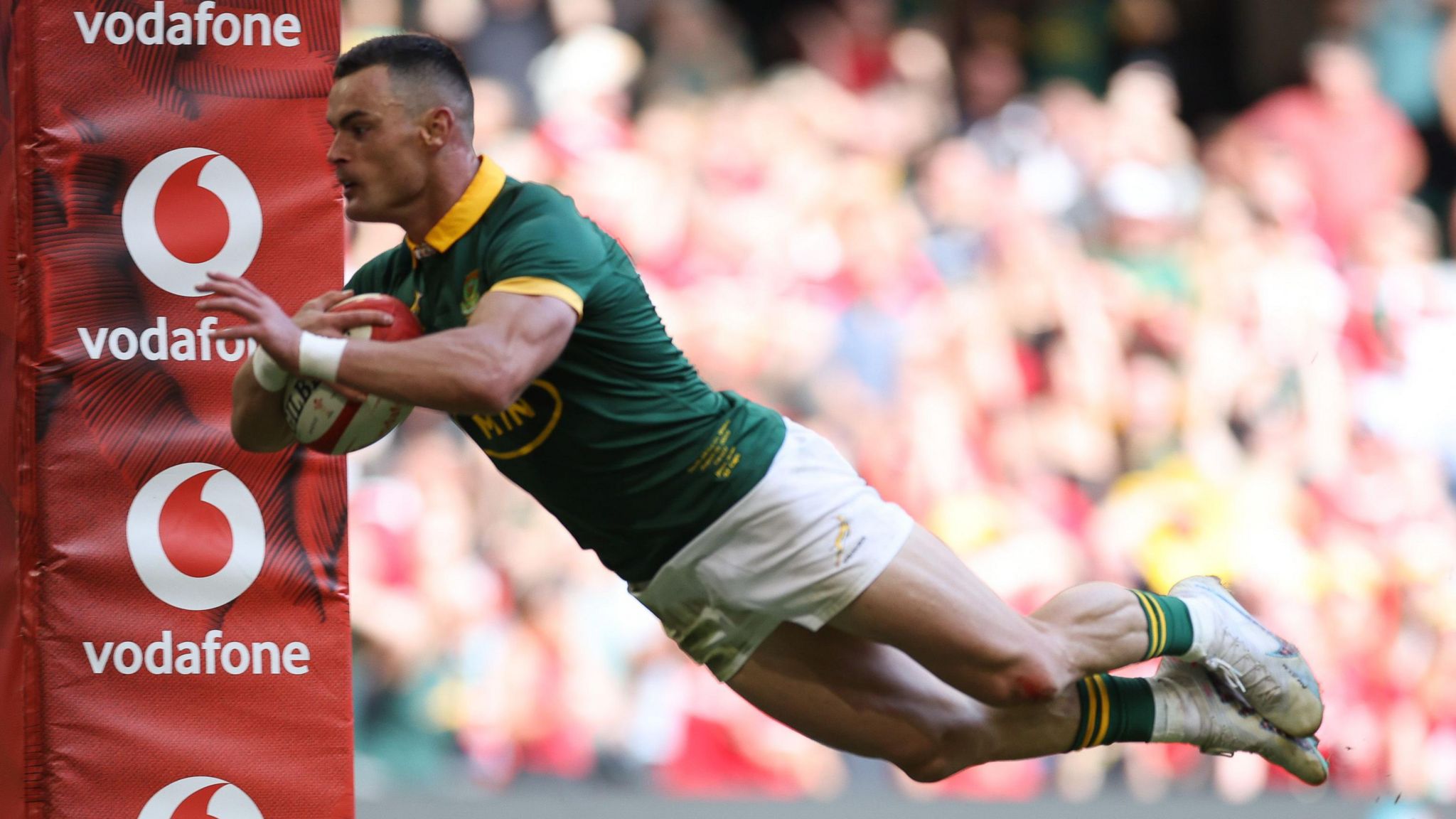 Jessie Kriel scored one of the tries in South Africa's 52-16 win against Wales in  Cardiff in August 2023