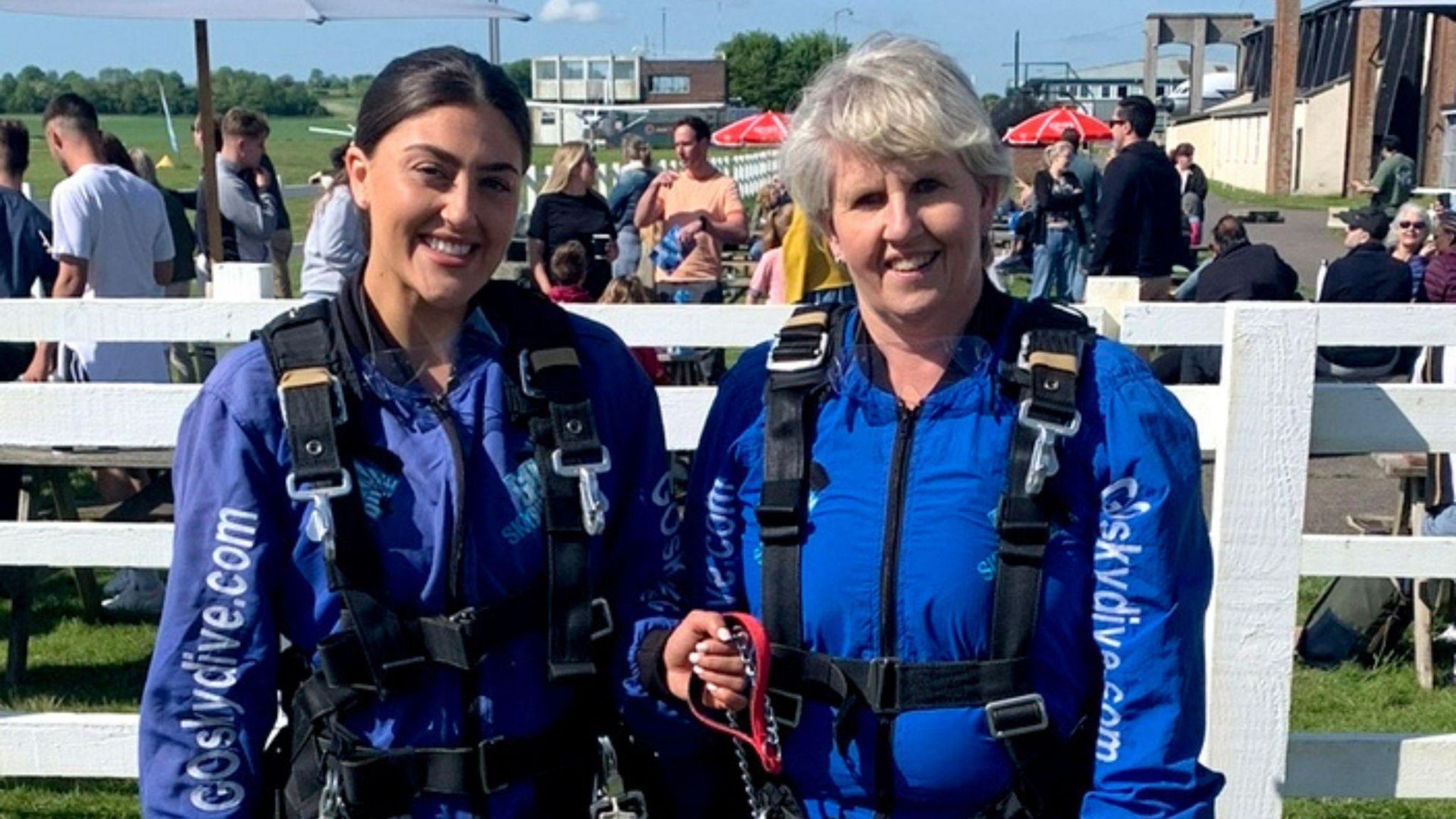 Georgia Edwards and her mother when they participated in a sky dive together last year