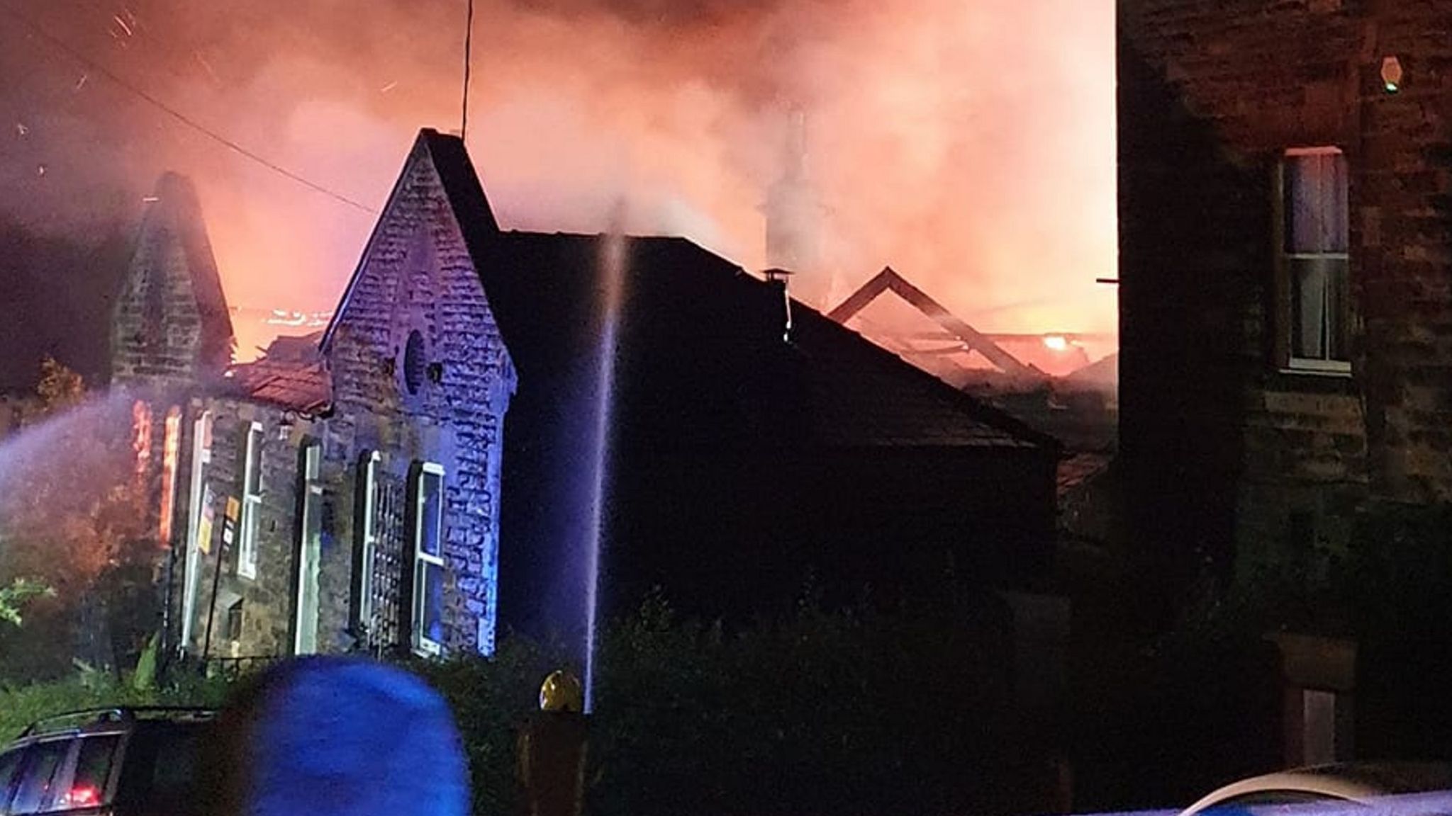 Fire on King Street in Pateley Bridge