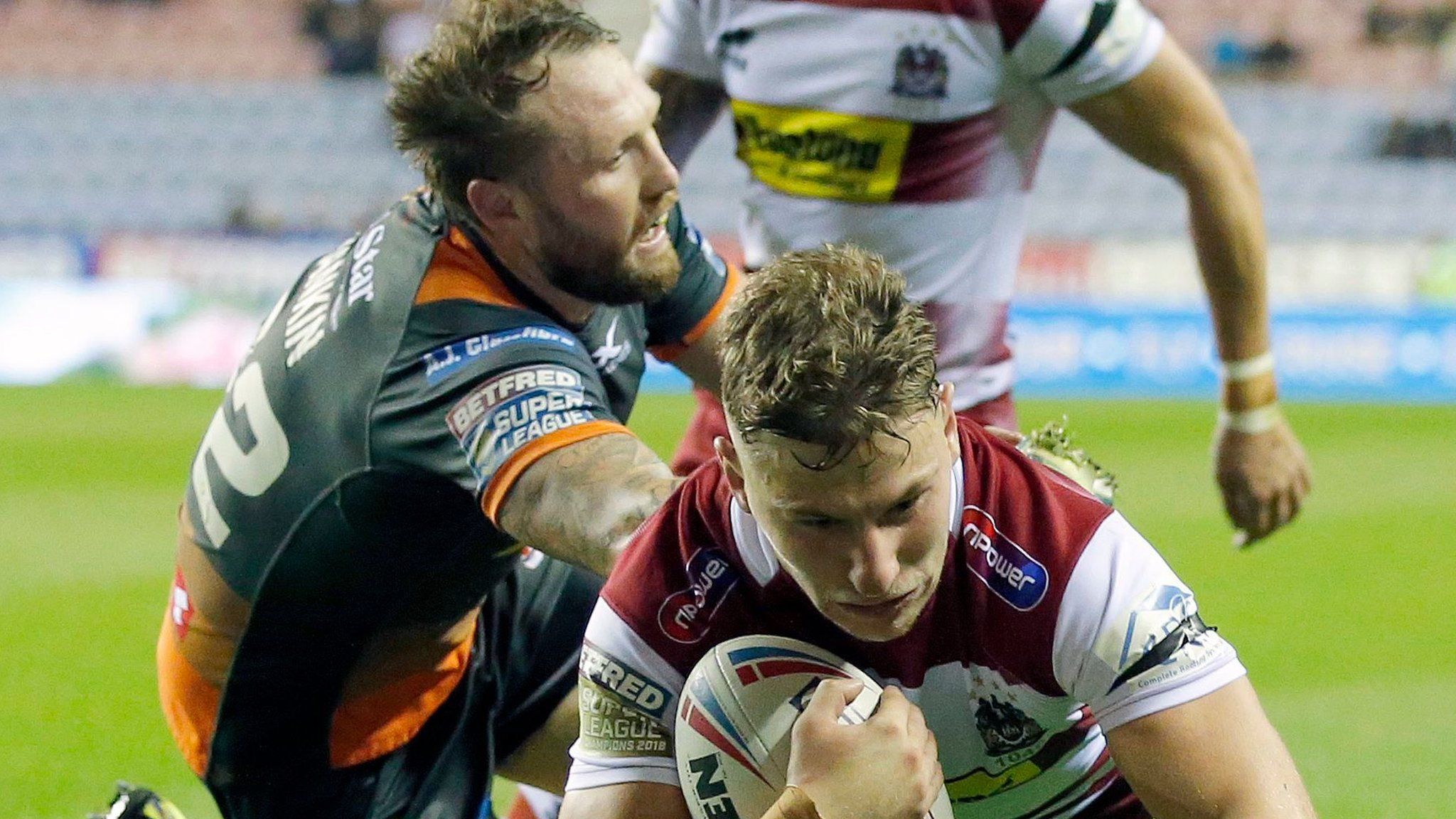 George Williams scored the first of Wigan's four tries