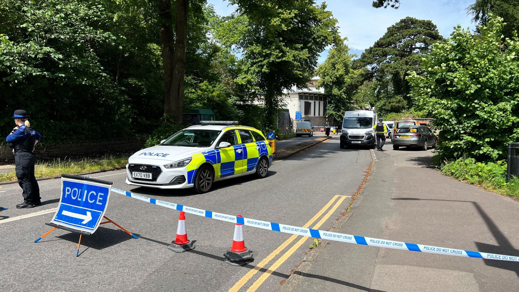 Police on Bridge Road in Birstol