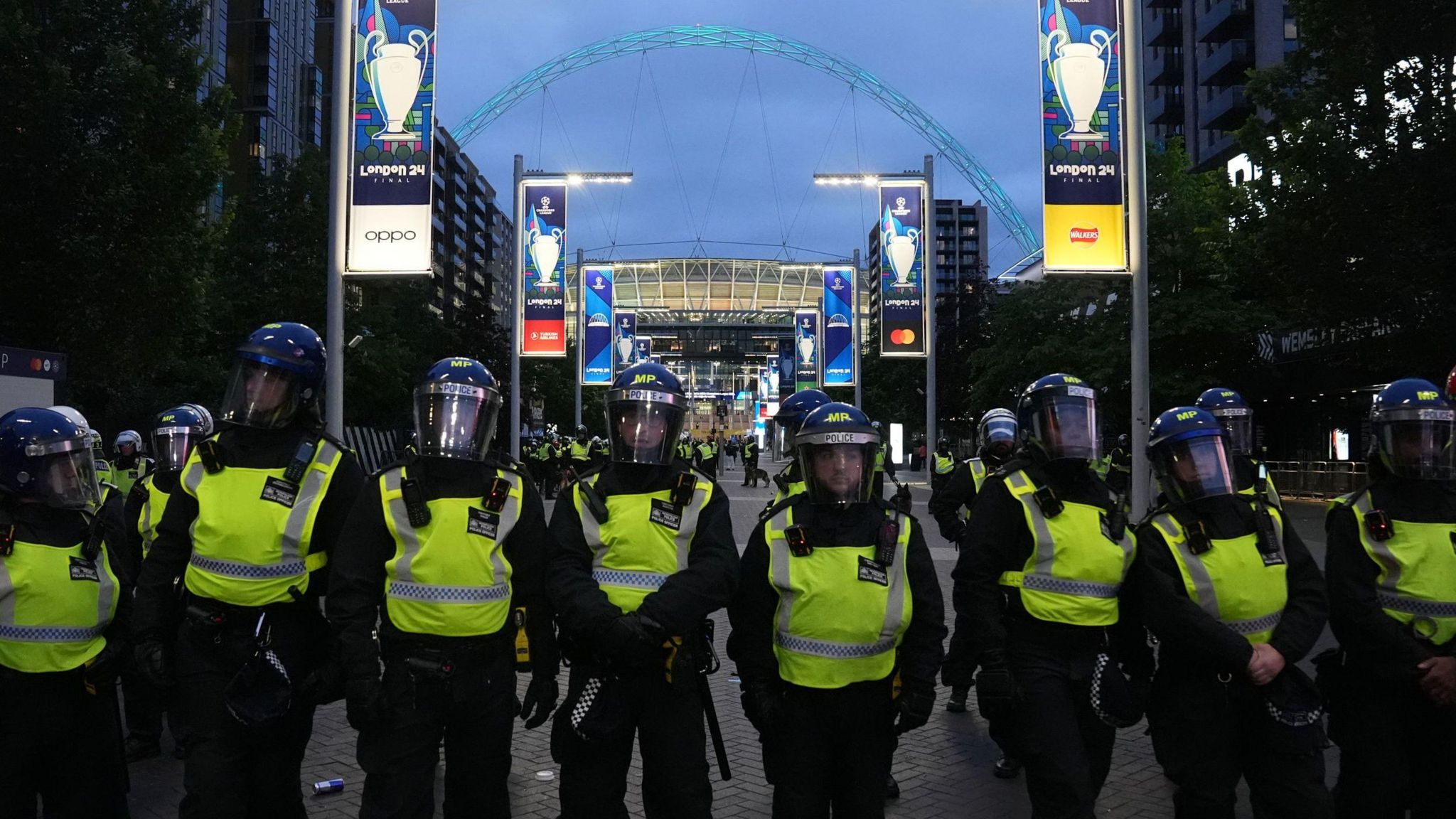 Police outside Wembley Stadium