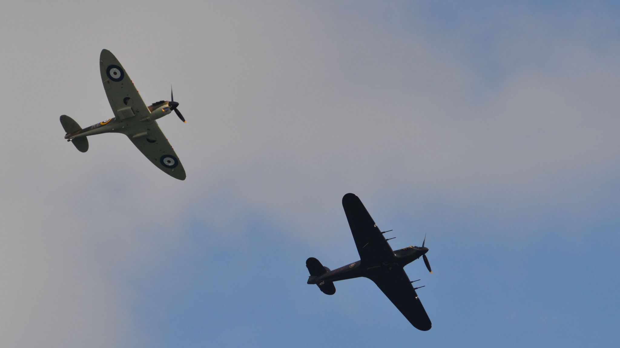Spitfire and Hurricane at the Guernsey Air Display