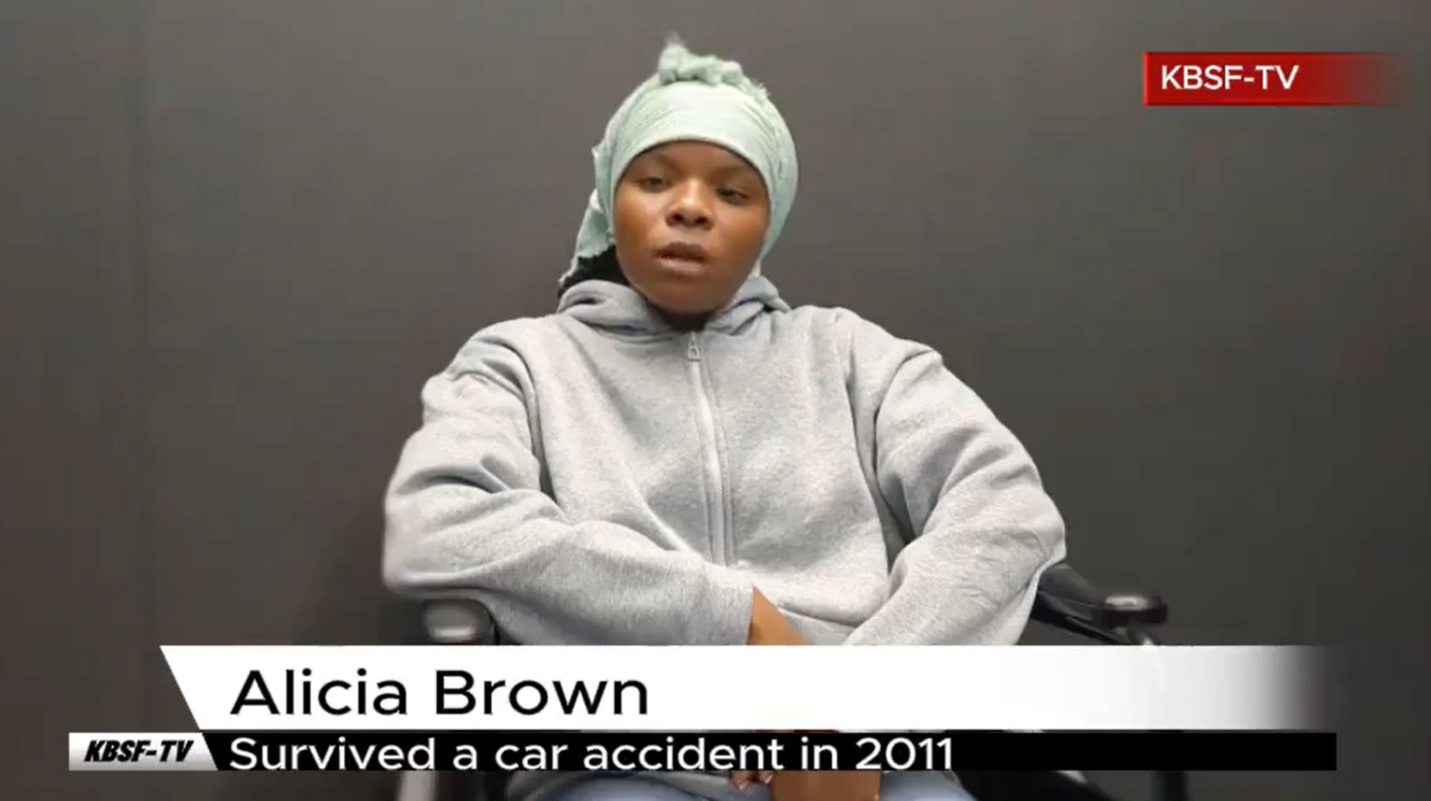 Screenshot of "Alicia Brown" from KBSF video.