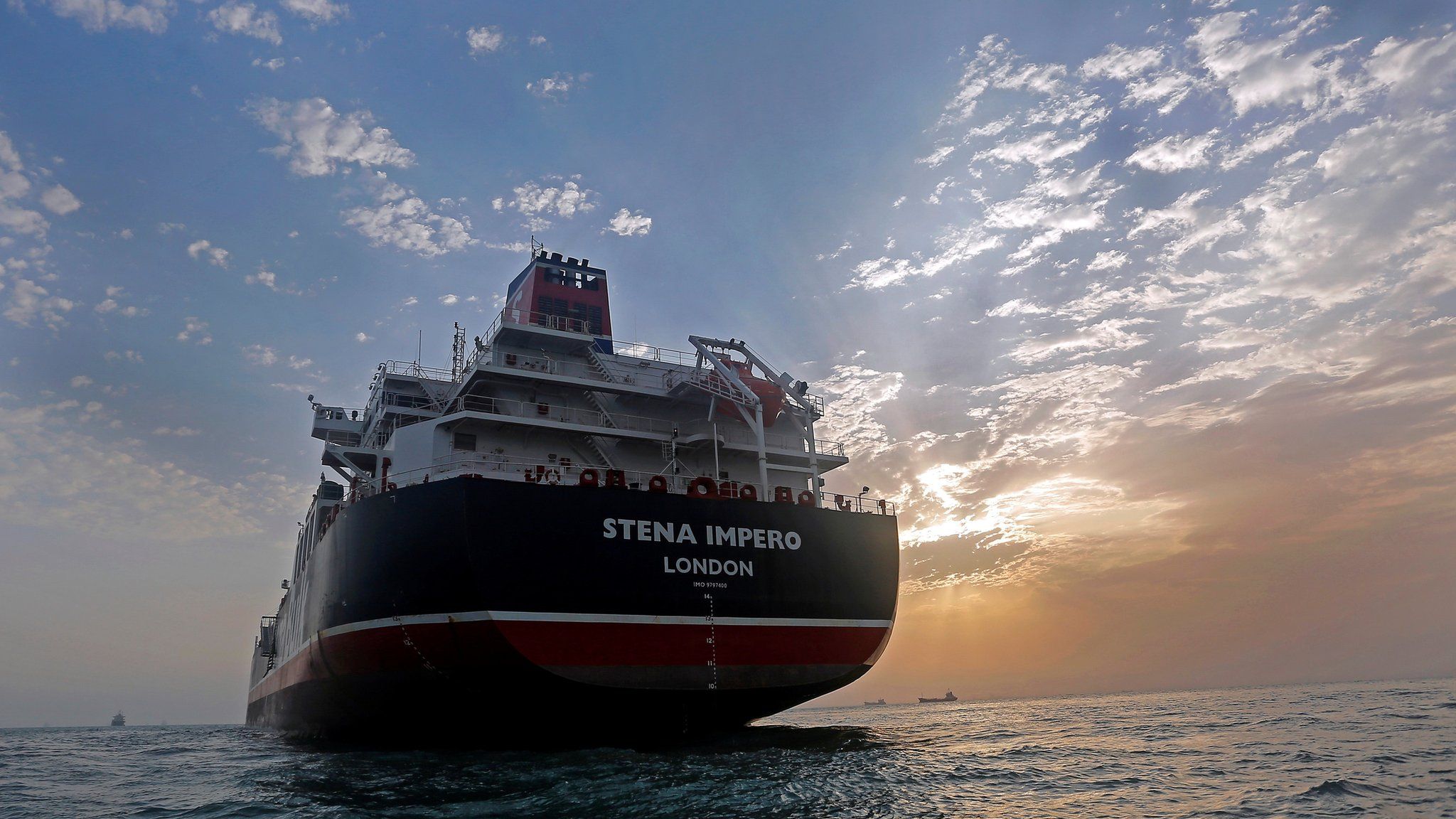 Stena Impero, a British-flagged vessel, at Bandar Abbas port on 21 July 2019