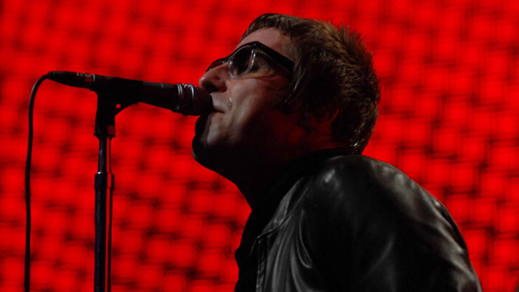 Liam Gallagher of Oasis performs at the Roundhouse in London in 2008