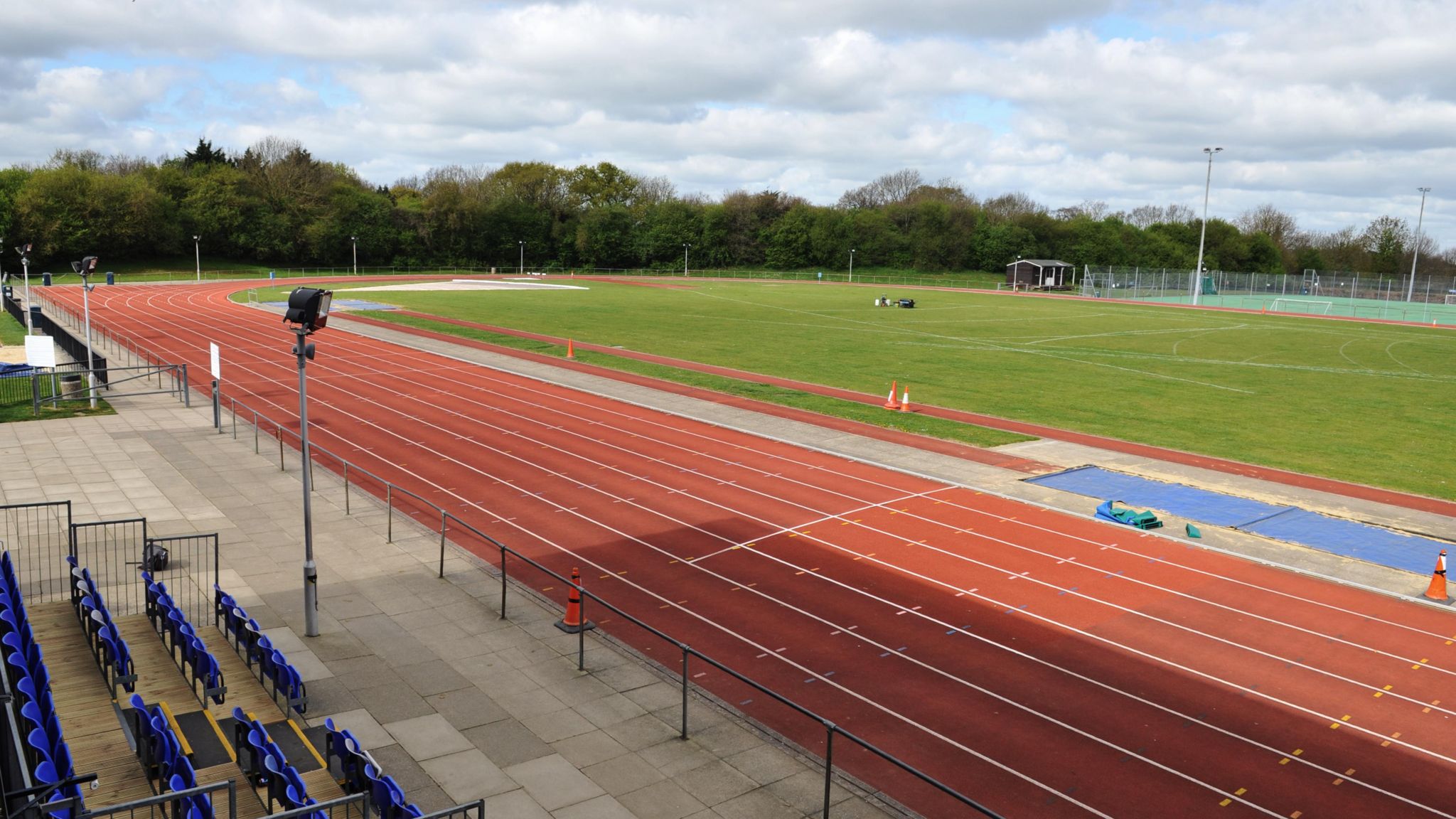 The athletics track at Northgate Sports Centre in Ipswich