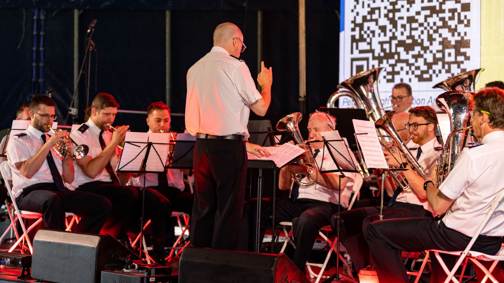 An orchestra performing 