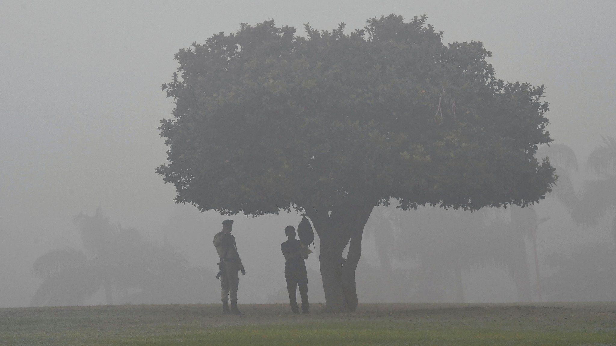 Thick smog covered Delhi on Tuesday