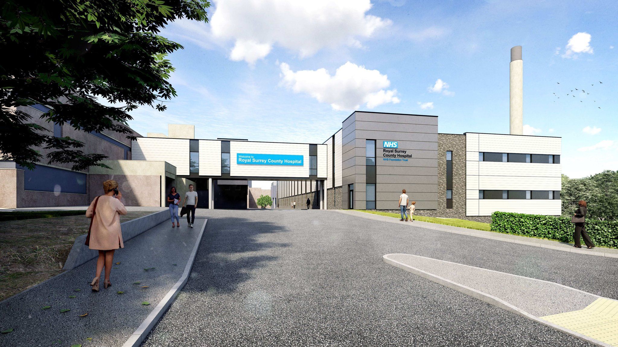 An artist's impression of a new hospital building
