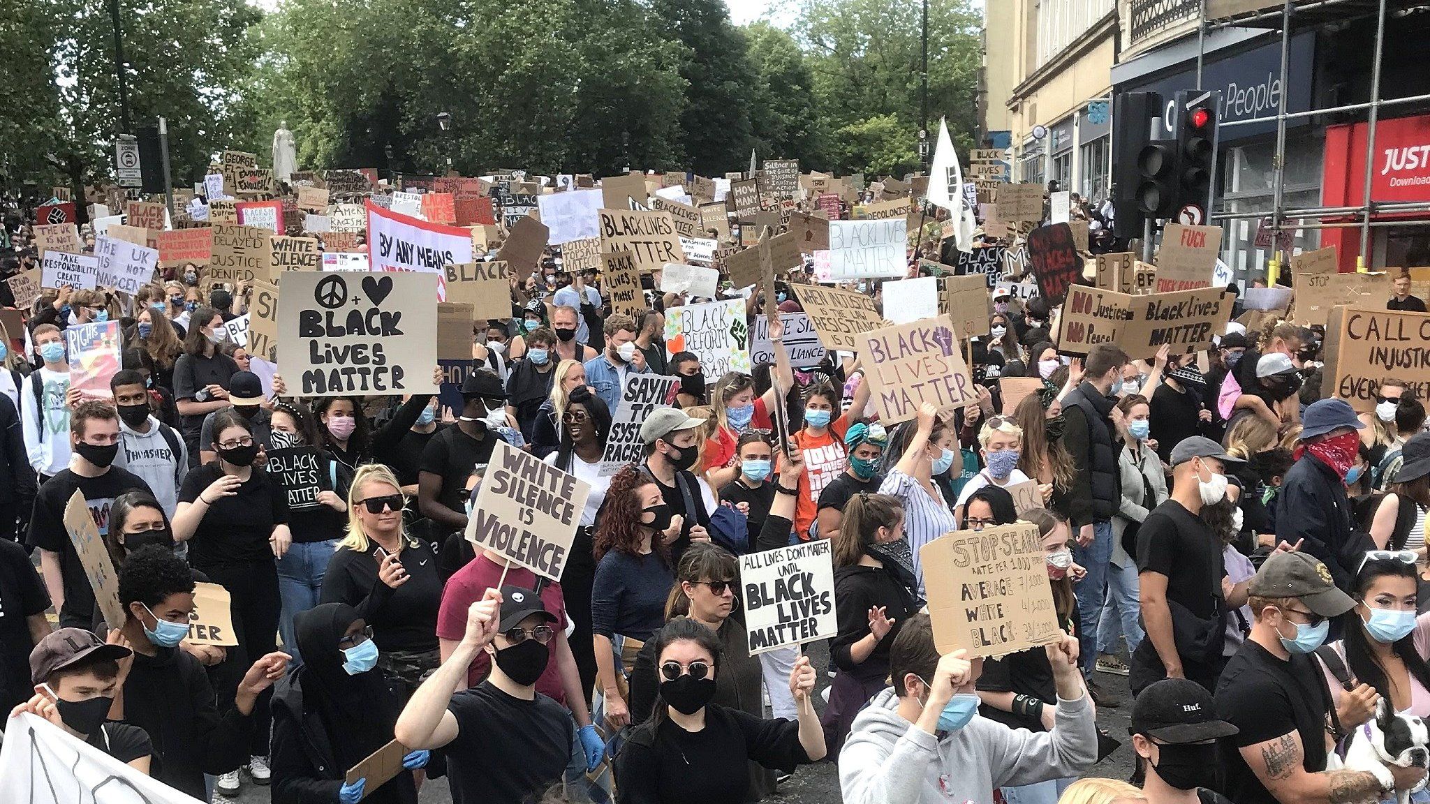 Black Lives Matters march in Bristol on 7 June 2020