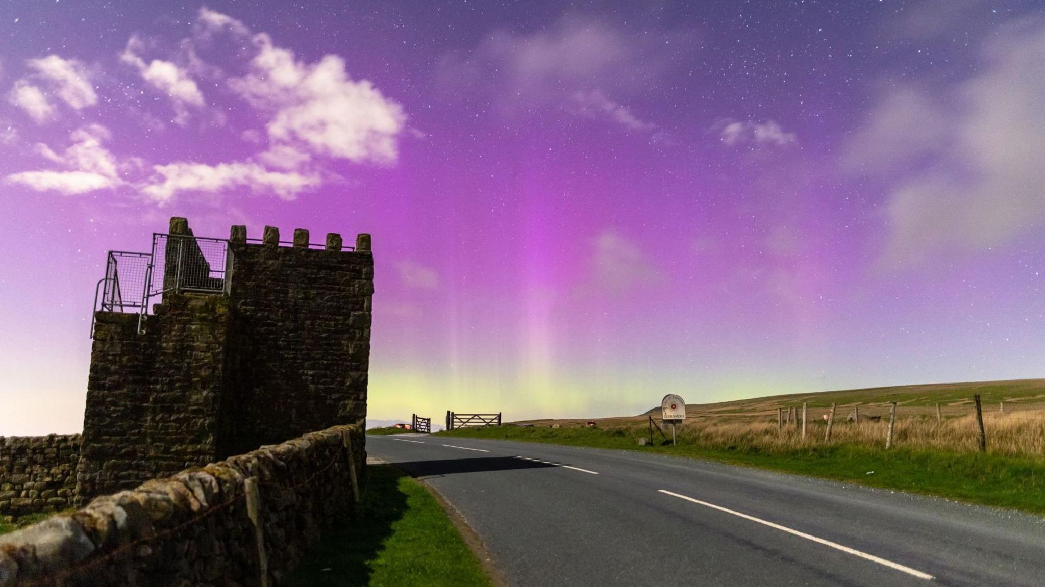 The Northern Lights on display near Lancaster