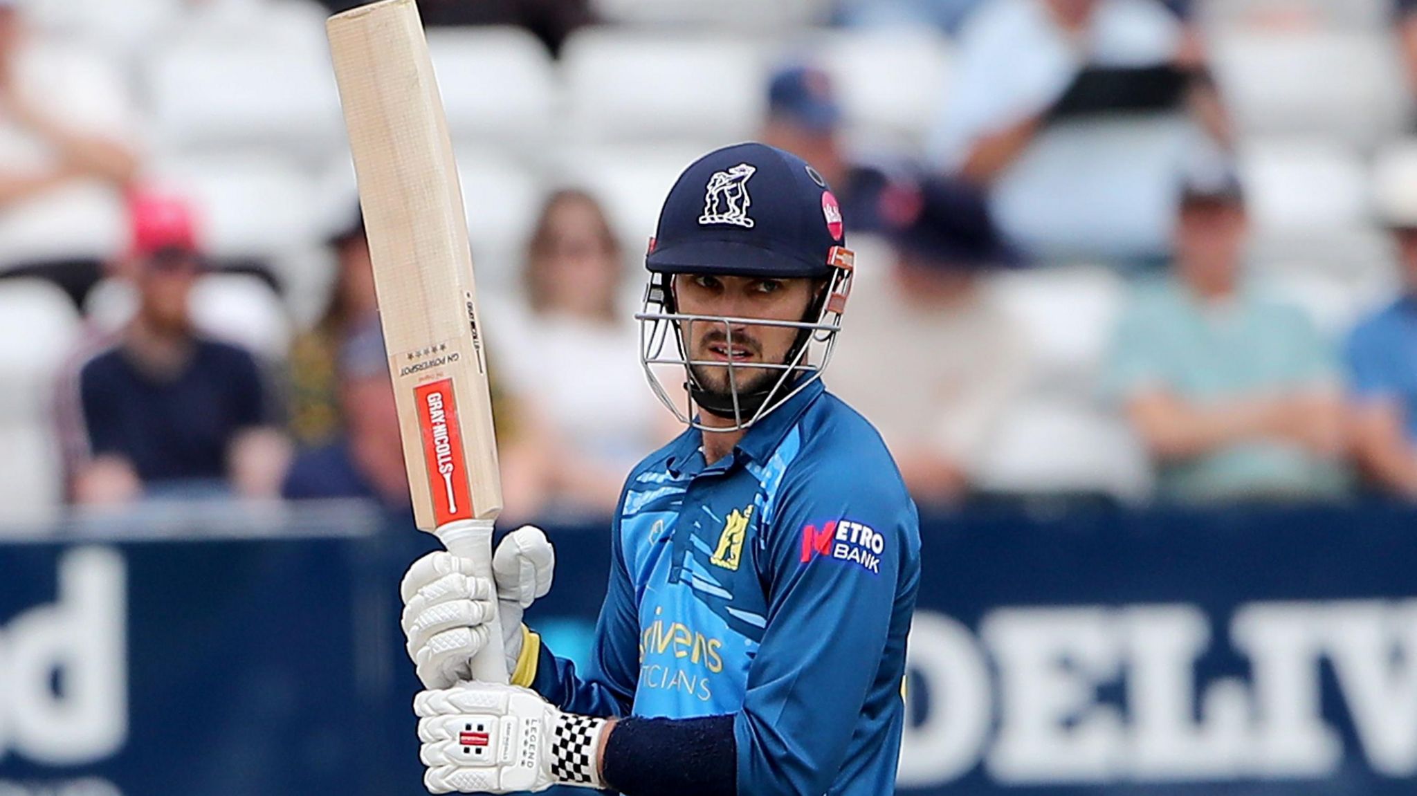 Ed Barnard batting for Warwickshire in the One-Day Cup 