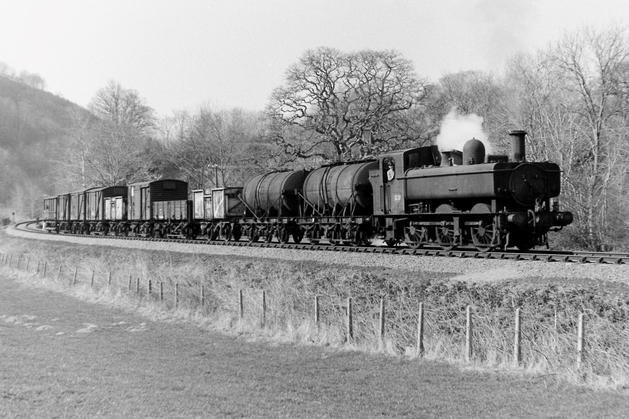 Train leaves Aberaeron in 1965