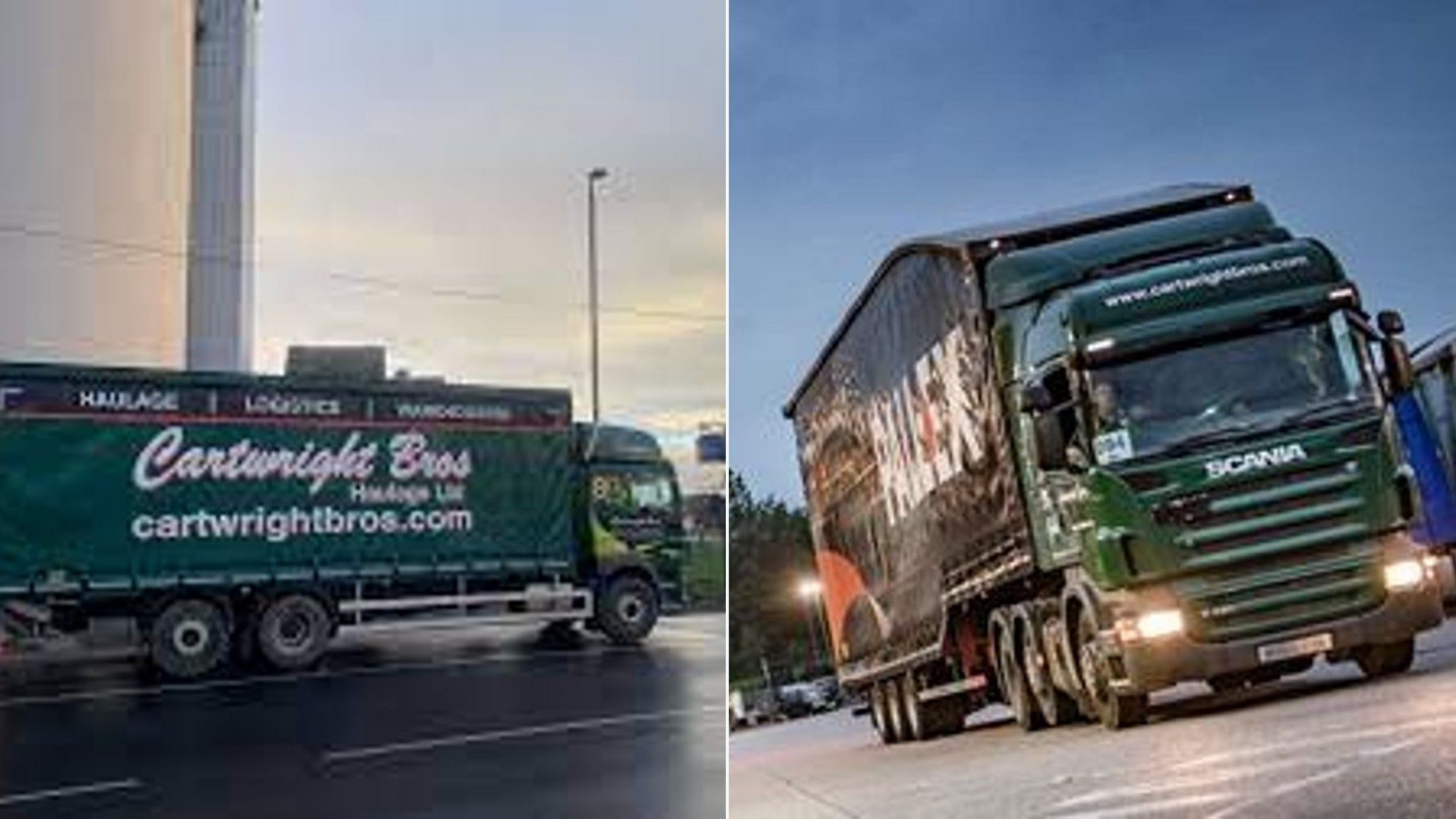 Composite image of Cartwright lorries 