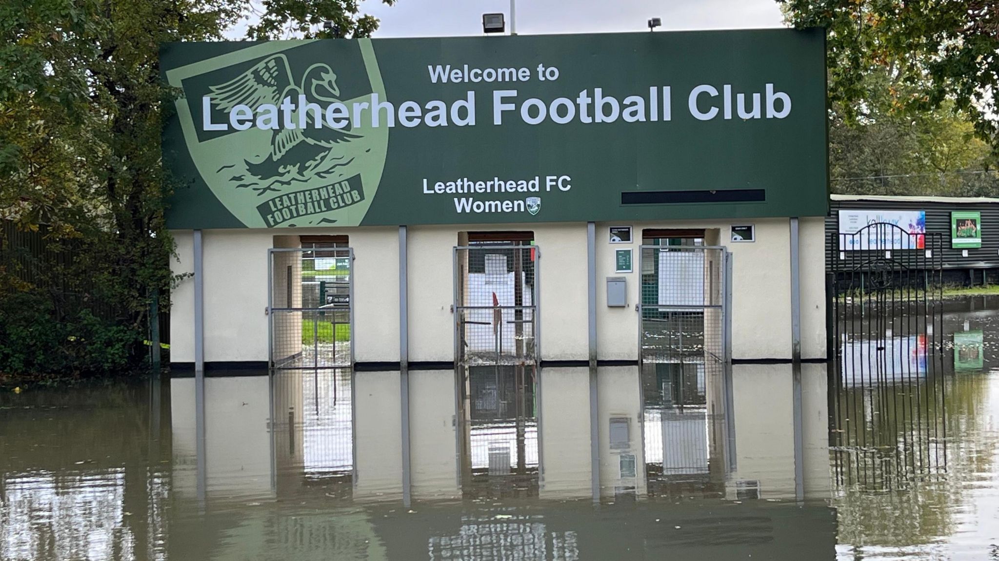 Leatherhead FC flooding