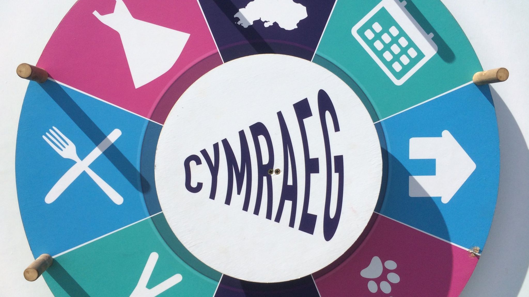Spin the wheel in Welsh