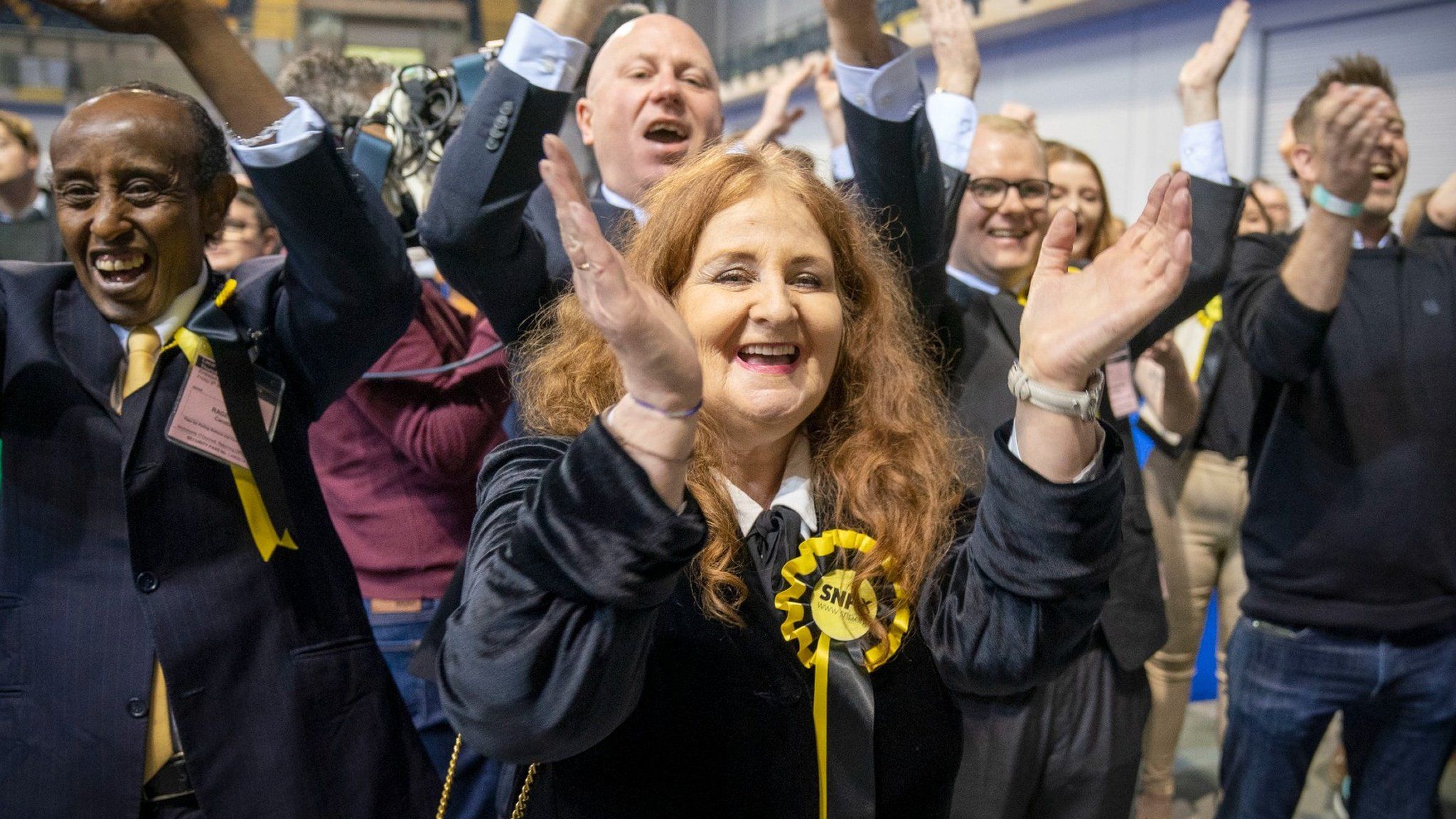 SNP supporters in Glasgow