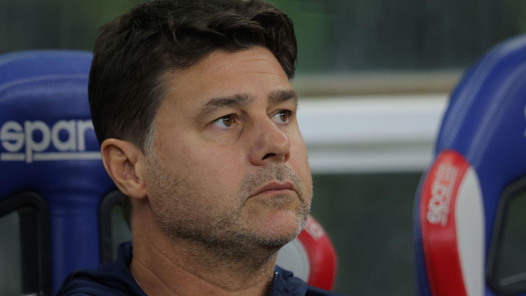 Mauricio Pochettino looks on