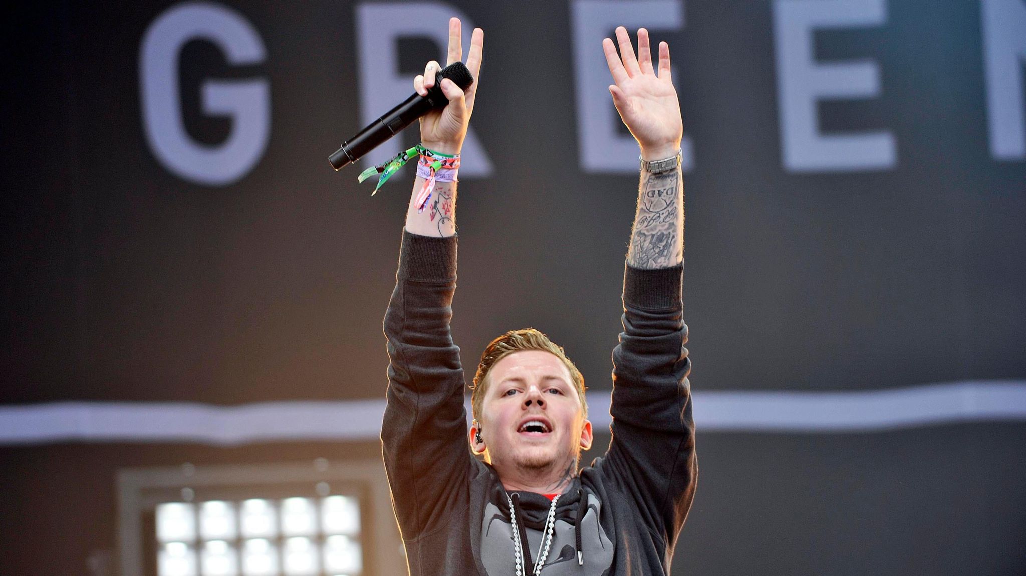 Professor Green performing